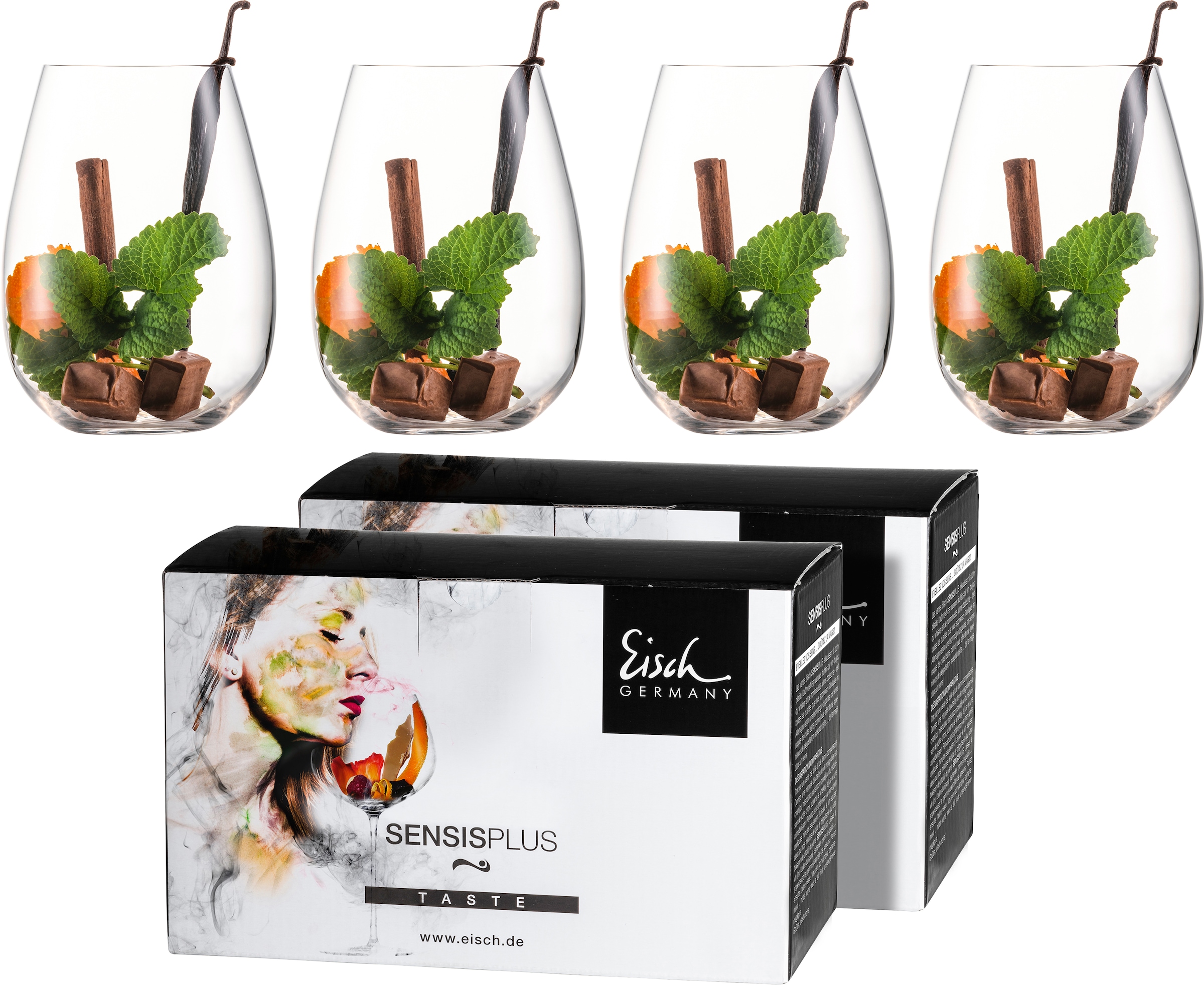 Eisch Becher »Superior SensisPlus«, (Set, 4 tlg.), Bleifrei, 550 ml, 4-teilig