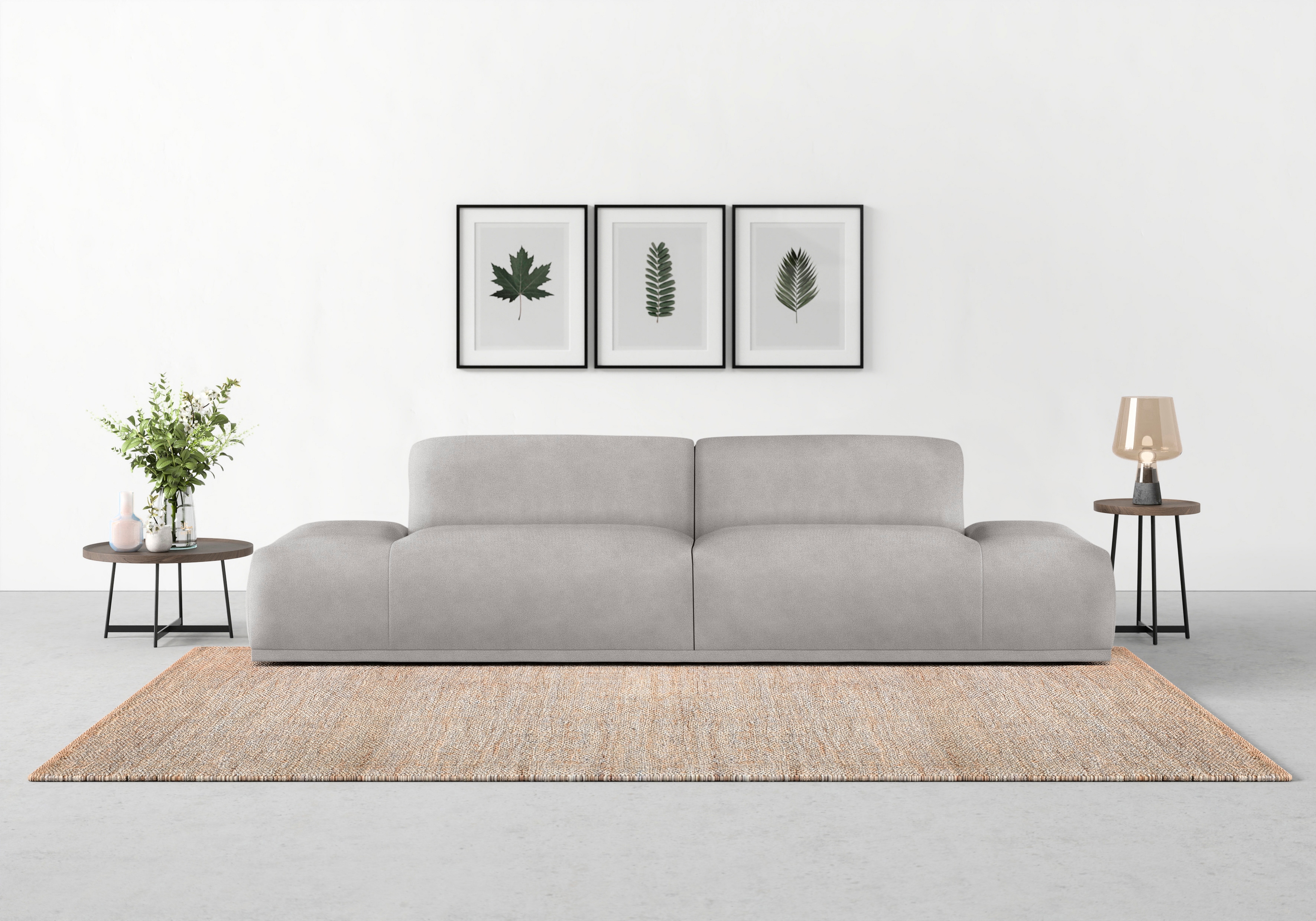 TRENDMANUFAKTUR Big-Sofa "Braga Japandi-Design, toller Sitzkomfort, Designsofa" in moderner Optik, mit hochwertigem Kaltschaum
