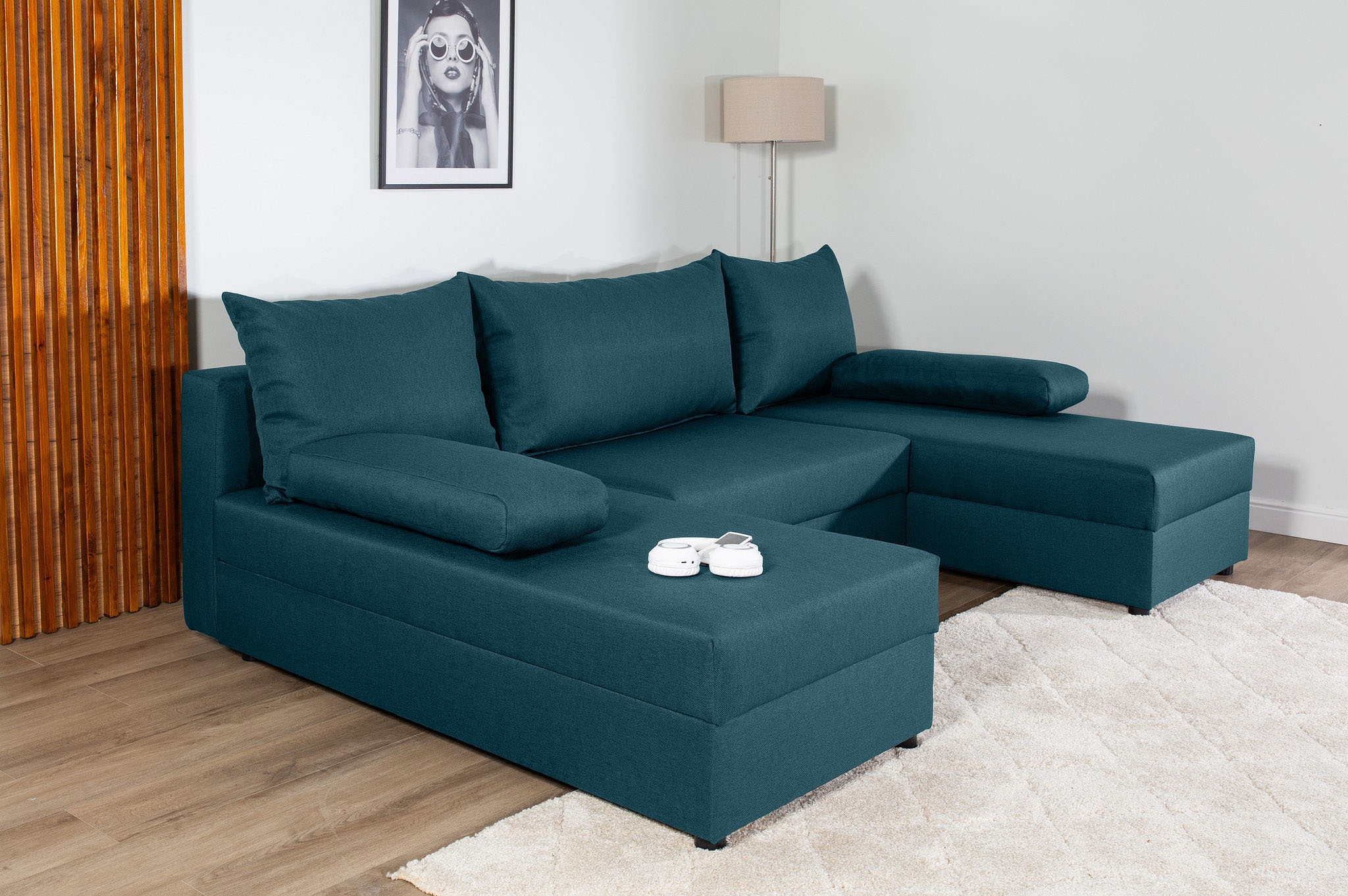 COLLECTION AB Wohnlandschaft »Pico U-Form«, Wohnlandschaft,2 X Ottomane,Polyätherschaum Polsterung