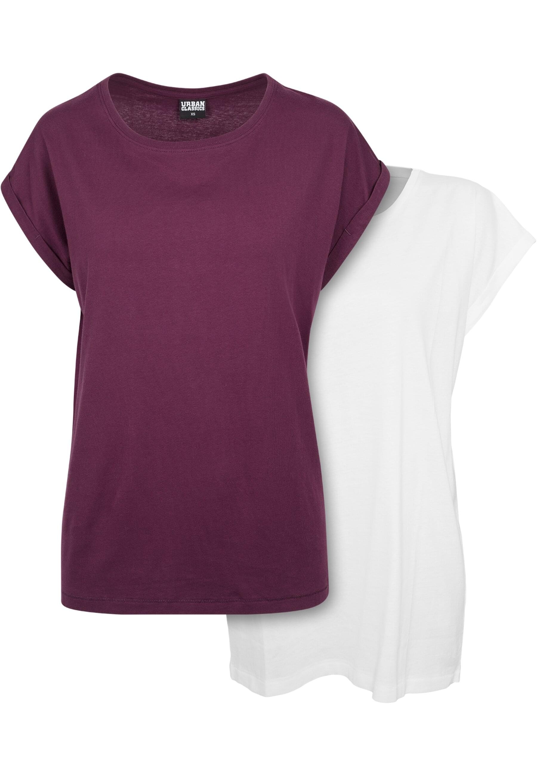 URBAN CLASSICS T-Shirt »Urban Classics Damen Ladies Extended Shoulder Tee 2-Pack« 1 tlg.