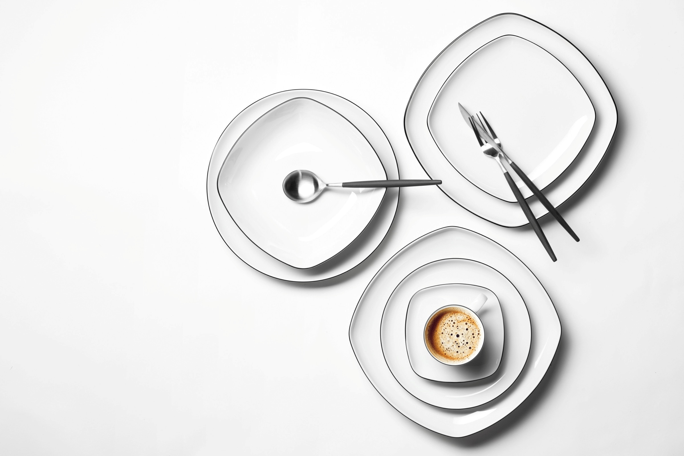 Seltmann Weiden Servierplatte »Lido Black Line« Platte eckig