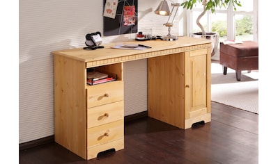 Schreibtisch »Lisa«, aus Massivholz, in verschiedenen Farbvarianten, Breite 140 cm