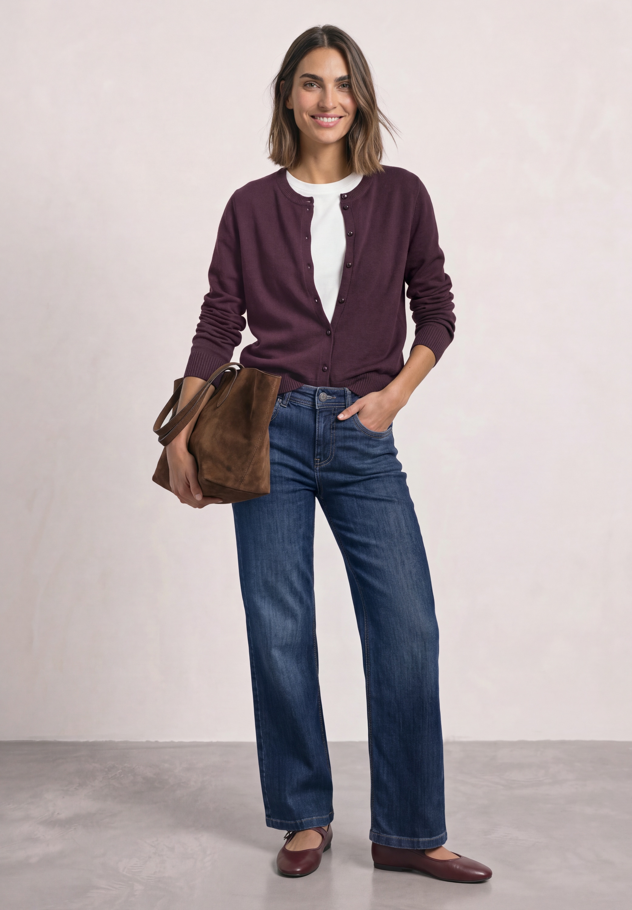 STREET ONE Cardigan aus softem Materialmix