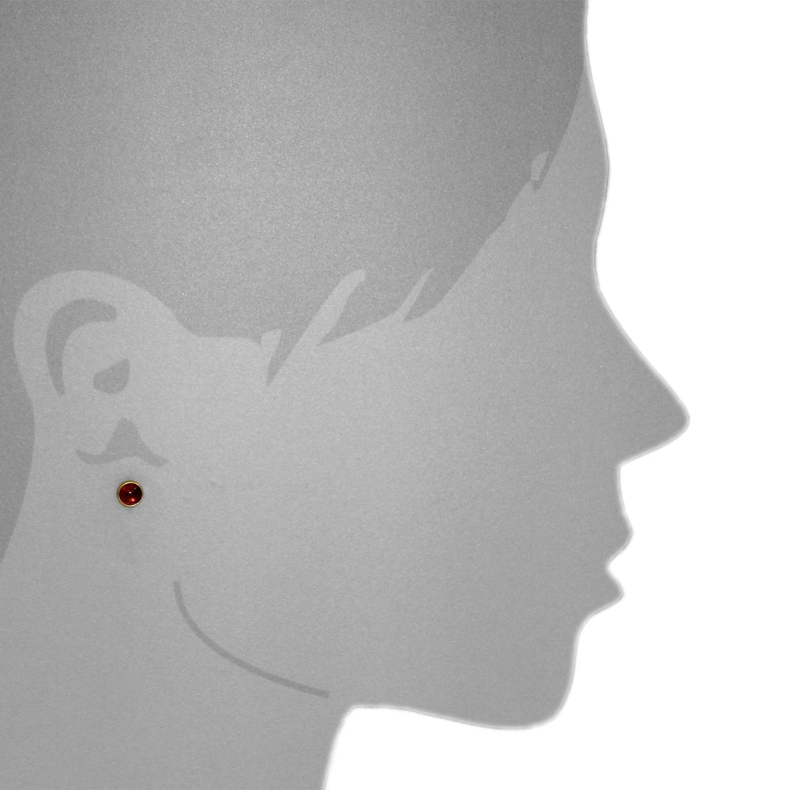 OSTSEE-SCHMUCK Paar Ohrstecker »- Classic 6 mm - Silber 925/000, vergoldet - Bernstein«