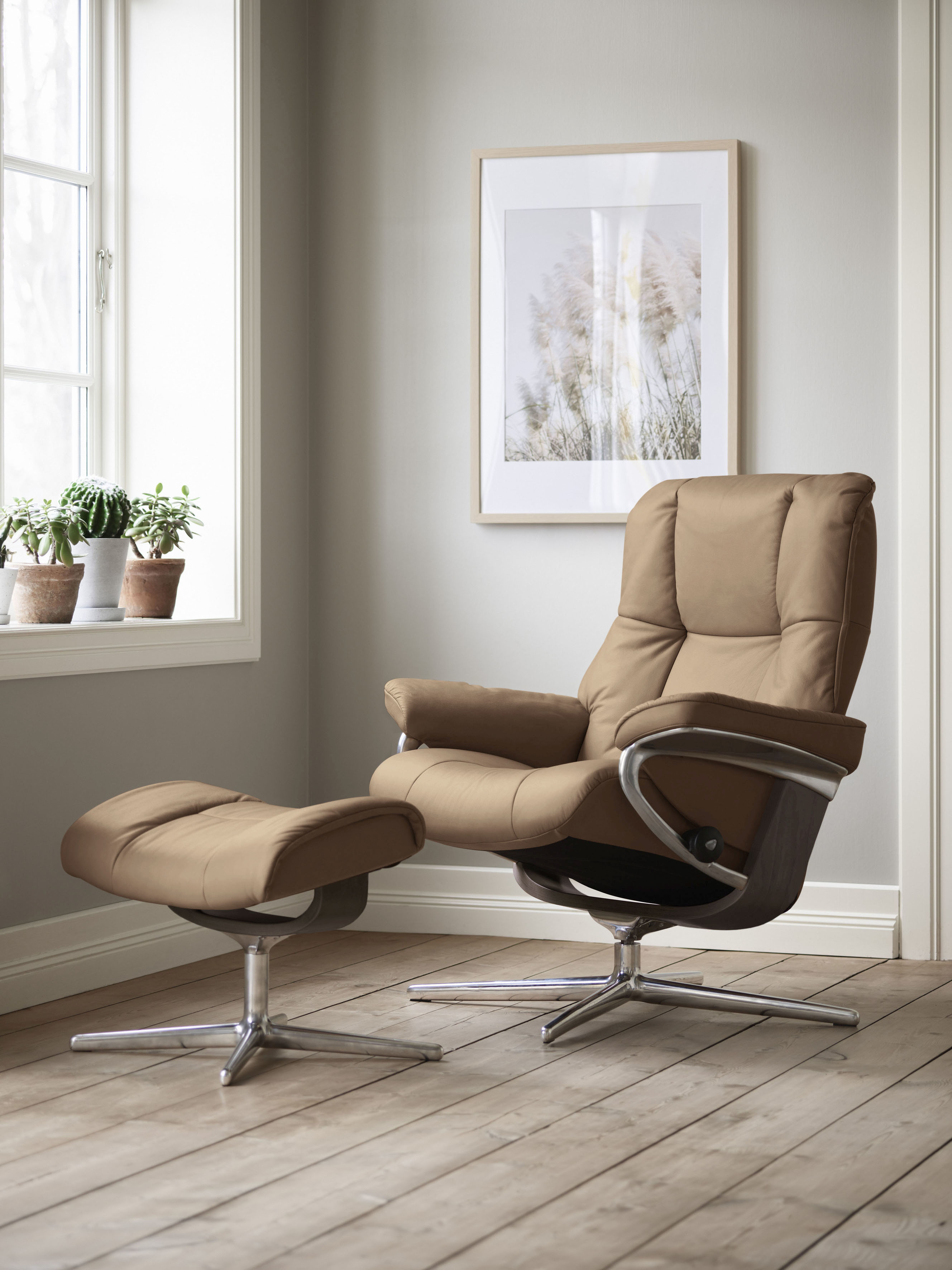 Stressless Relaxsessel "Mayfair" mit Cross Base, Größe S, M & L, Holzakzent Wenge