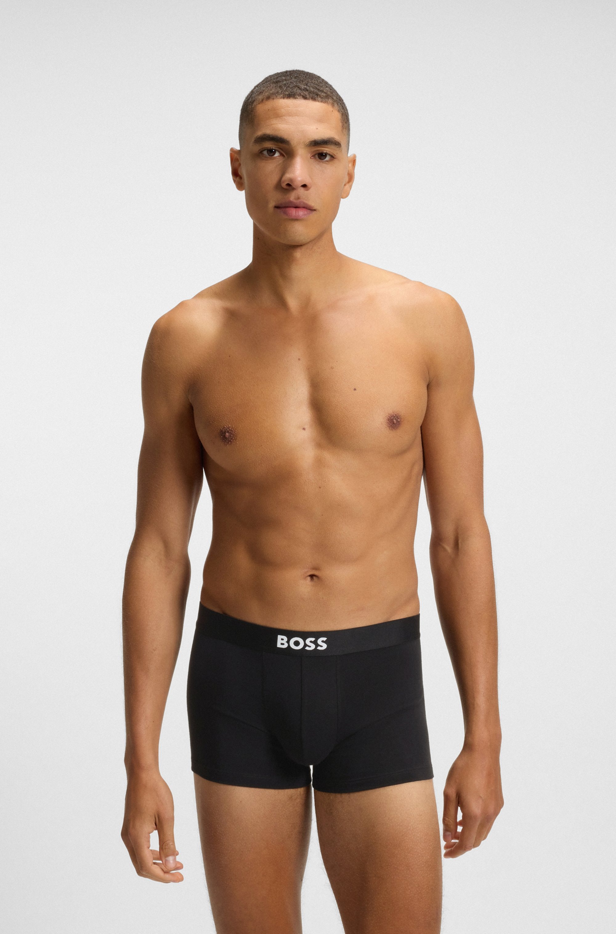 BOSS Boxershorts "Trunk 3P BOSS ONE D", (3 St.), mittlere Bundhöhe, 1x gemu günstig online kaufen