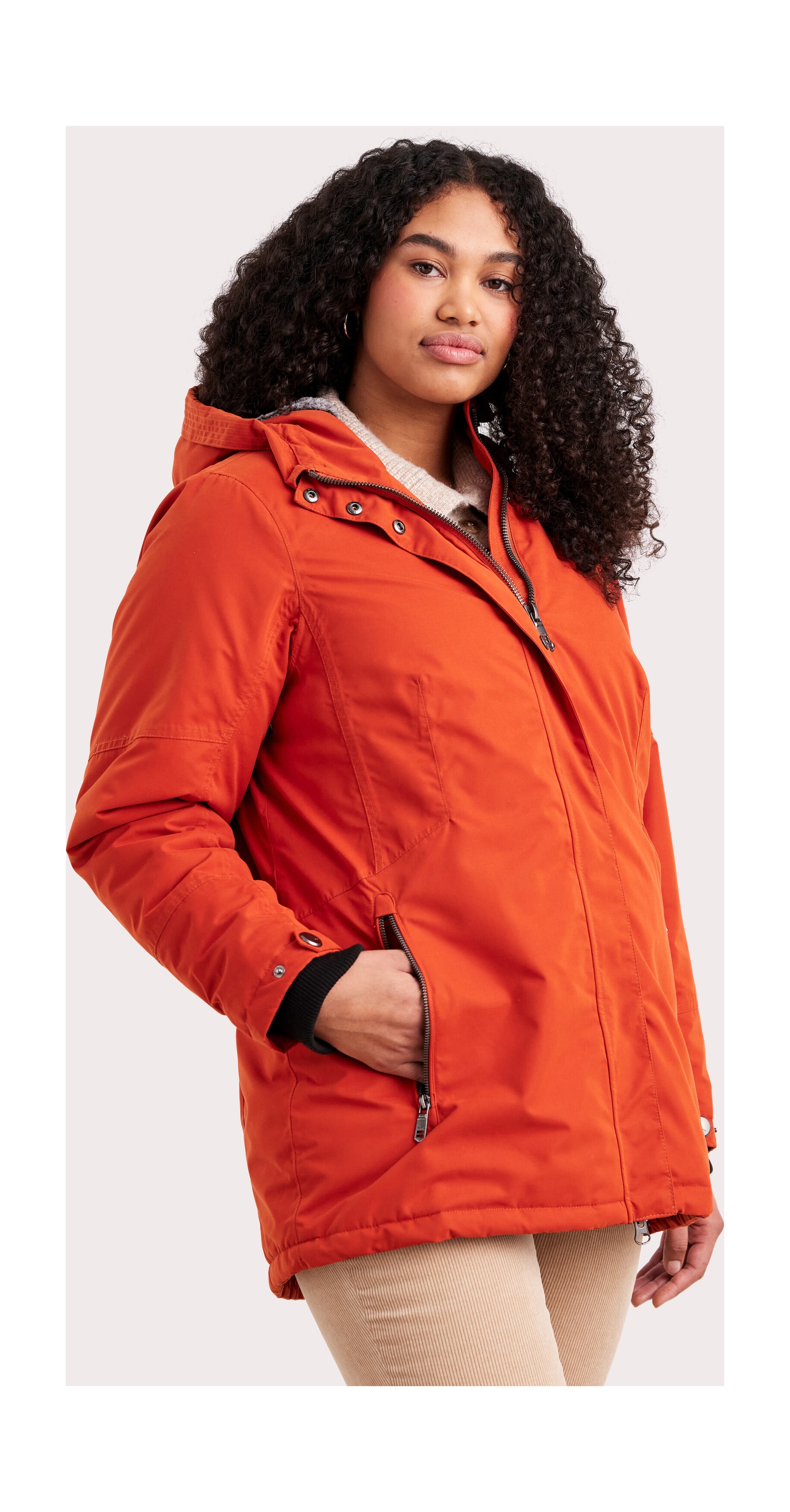 STOY Funktionsjacke »STW 4 WMN JCKT« Wasserdicht, atmungsaktiv, mit Teddy Fleece, abnehmb. Kapuze