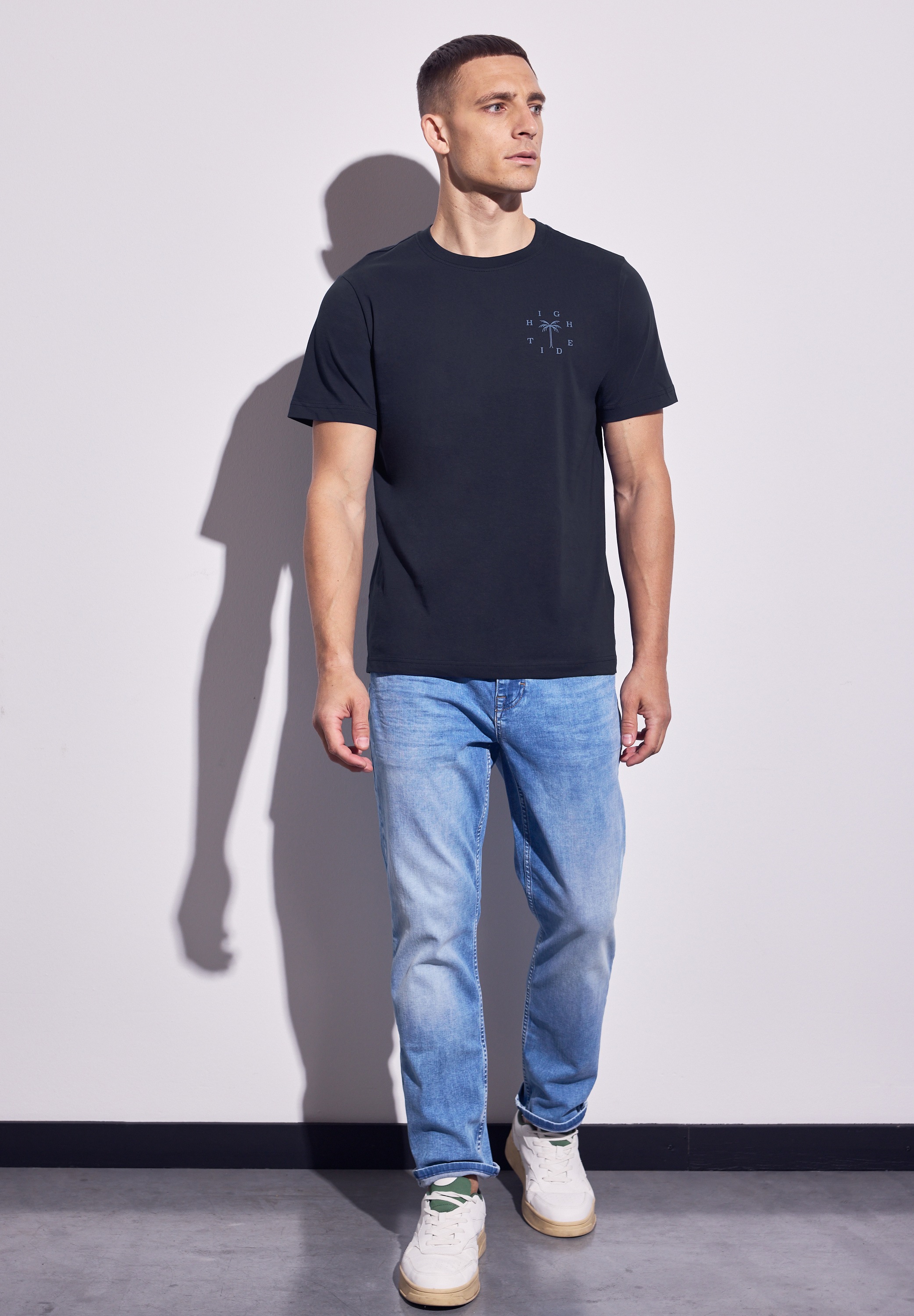 STREET ONE MEN T-Shirt, mit Rundhalsausschnitt