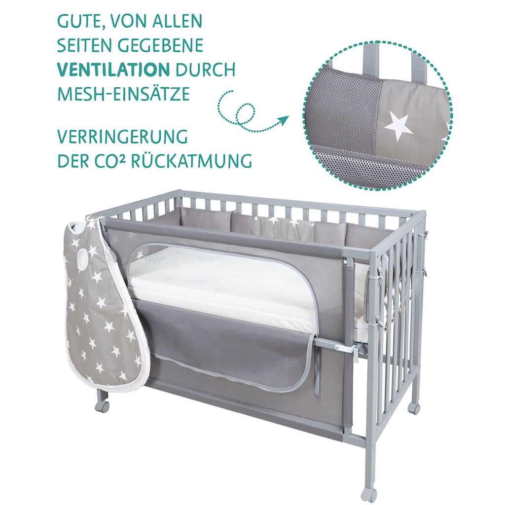 roba® Babybett »Room Bed, safe asleep®, Little Stars«, (4 tlg.)