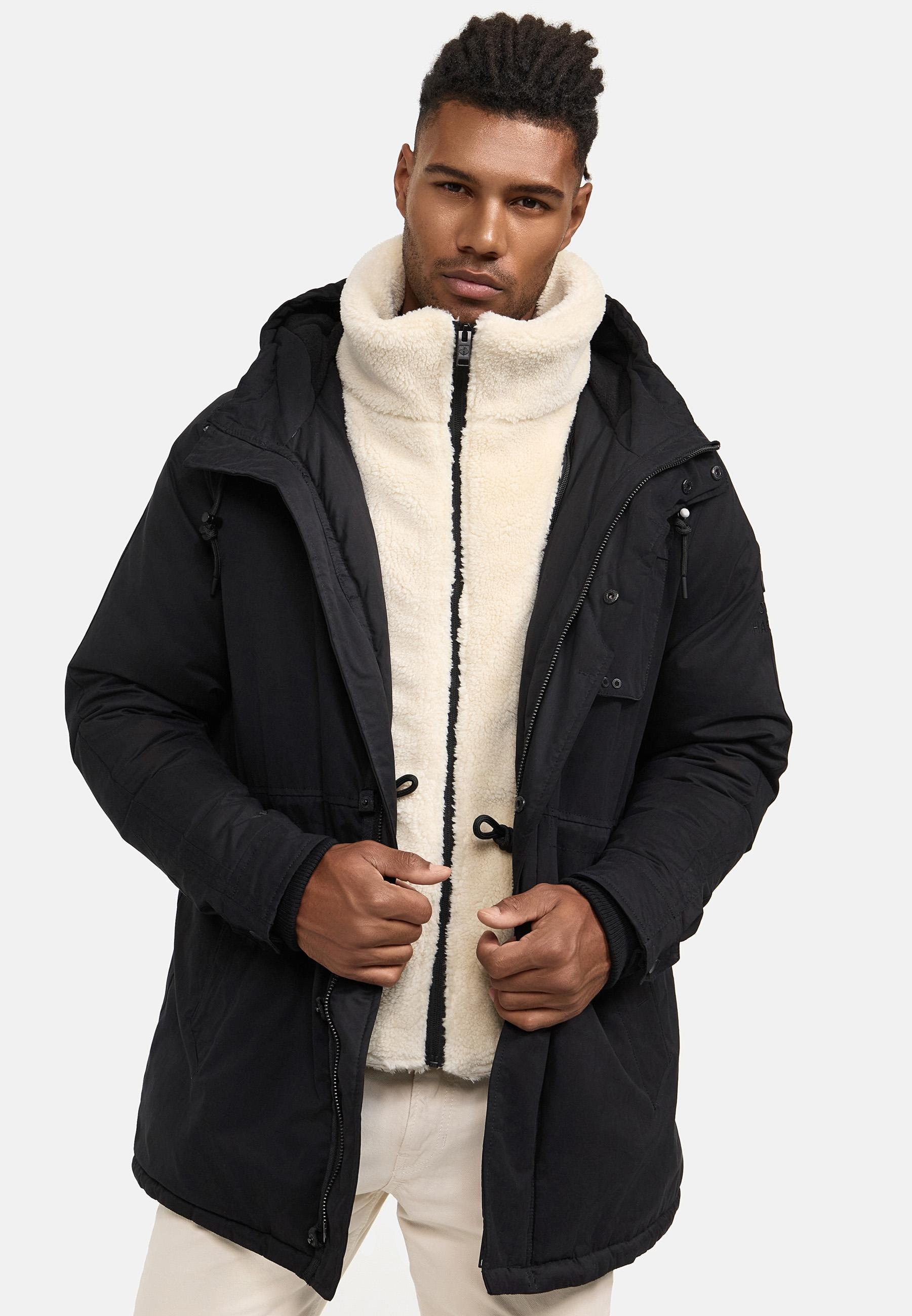 Stone Harbour Kurzmantel »Navroos XX«, Kurzer Herren Wintermantel mit abnehmbarem Kragen