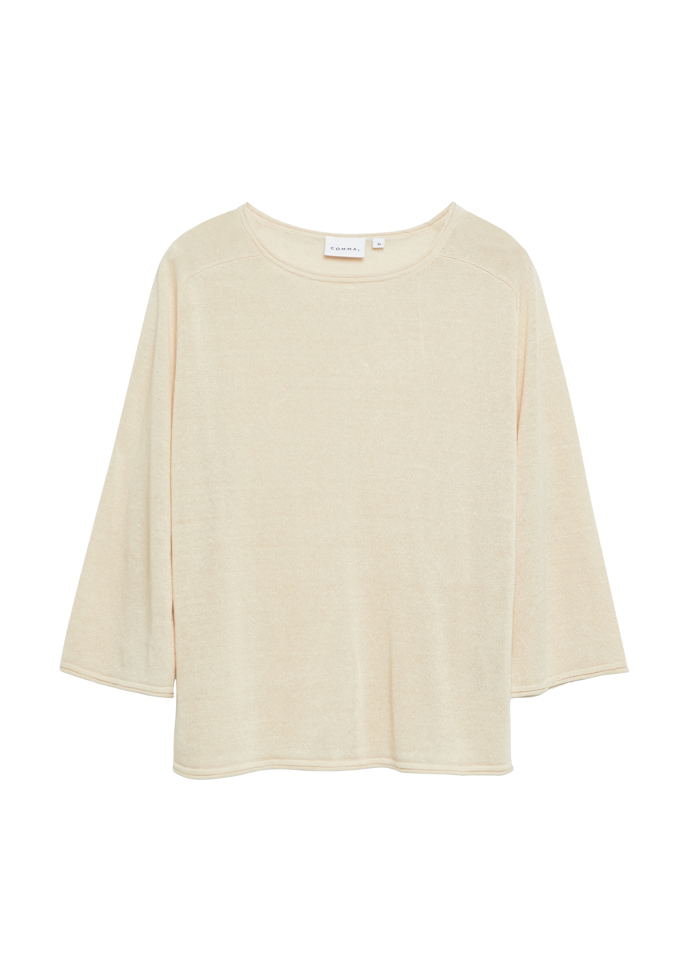 Comma 3/4 Arm-Pullover Leichter Pullover mit Leinen und Viskose günstig online kaufen