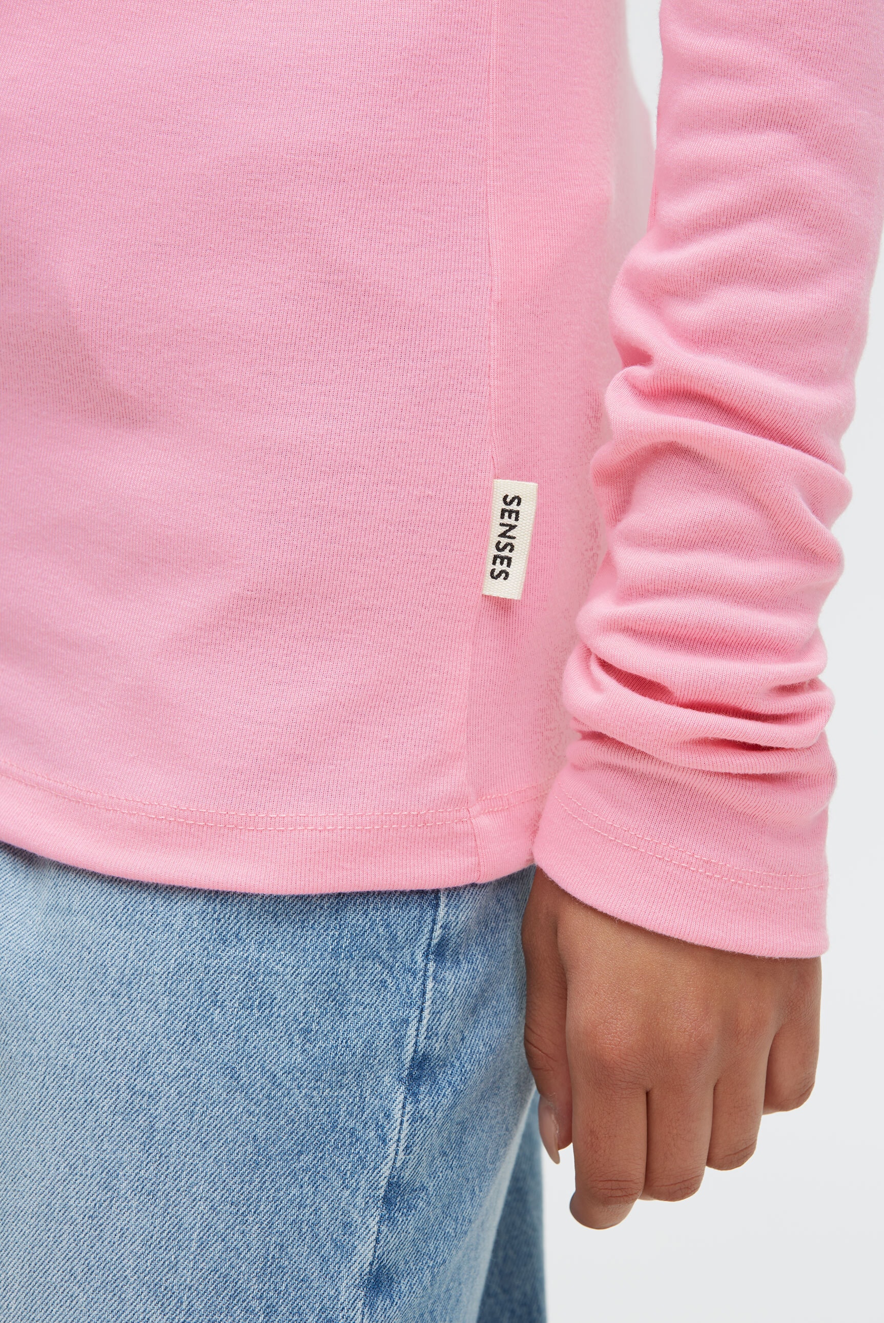 SENSES.THE LABEL Rundhalsshirt mit überlangen Ärmeln