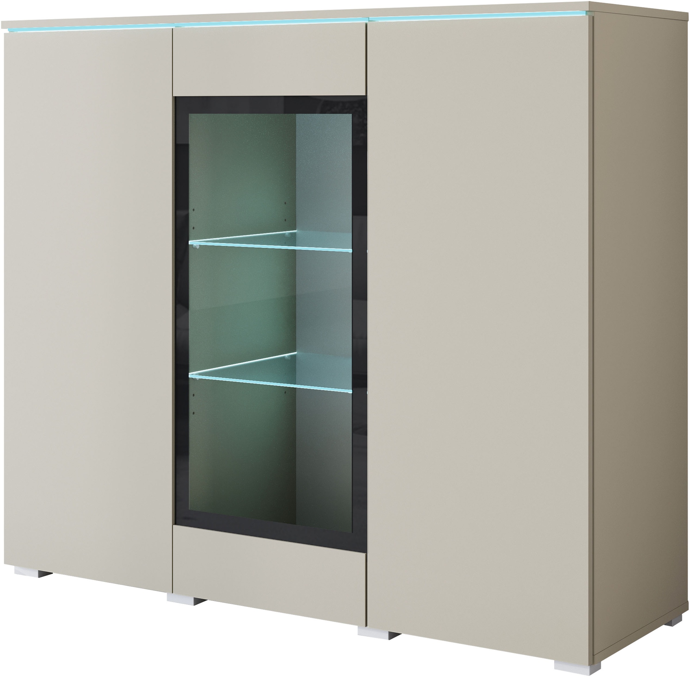 Home affaire Highboard "Vera" Highboard mit 4 Türen, 9 Fächern, verglasten günstig online kaufen