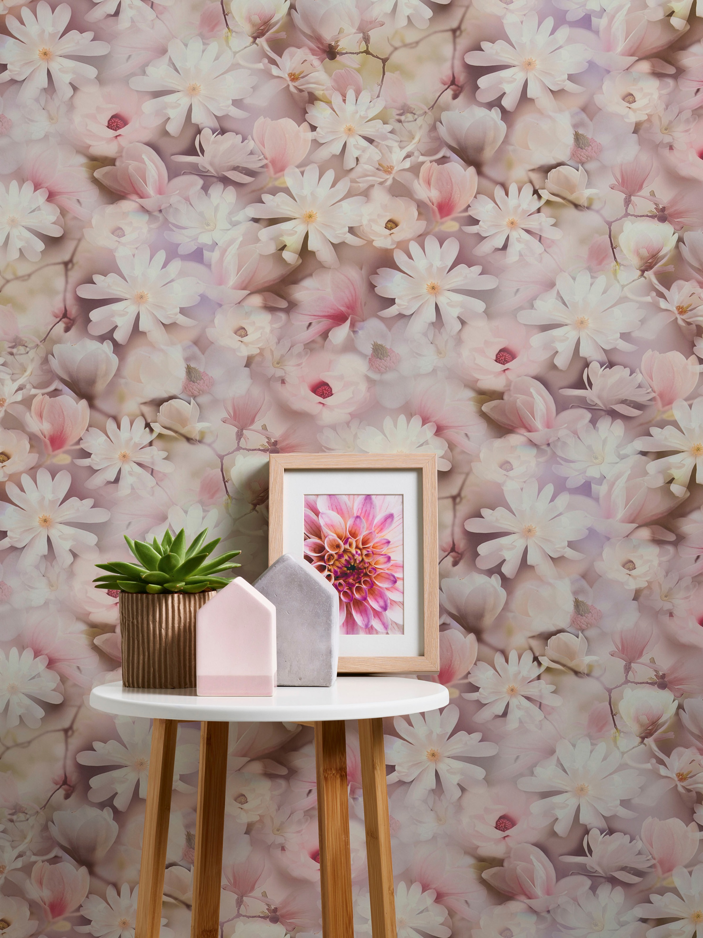 A.S. Création Vliestapete »PintWalls Floral zarte Blumentapete«, matt-gemustert-neutral, Blümchen Tapeten Wohnzimmer Schlafzimmer Küche modern Design Optik