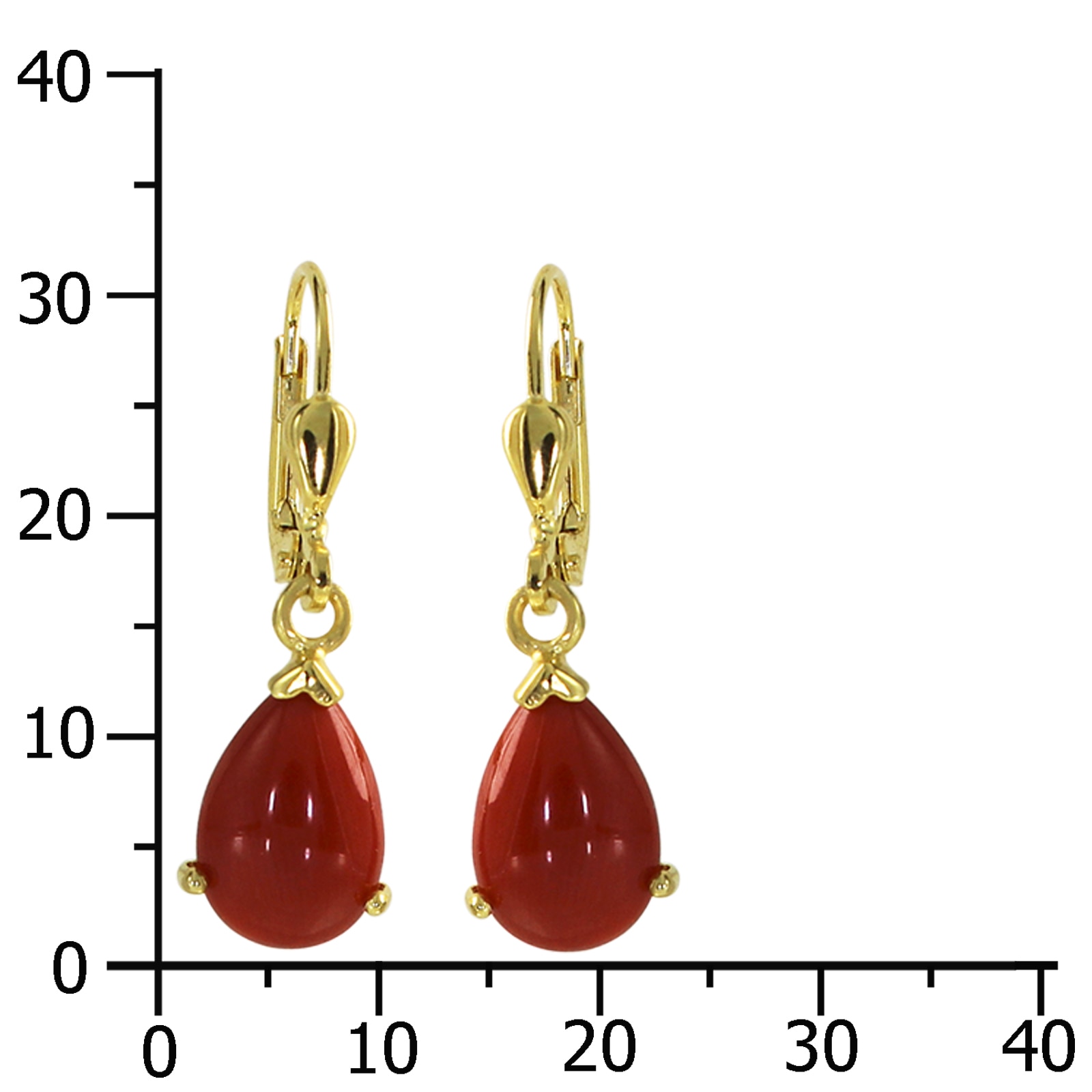 OSTSEE-SCHMUCK Paar Ohrhänger »- Meret - Gold 585/000 - Koralle«