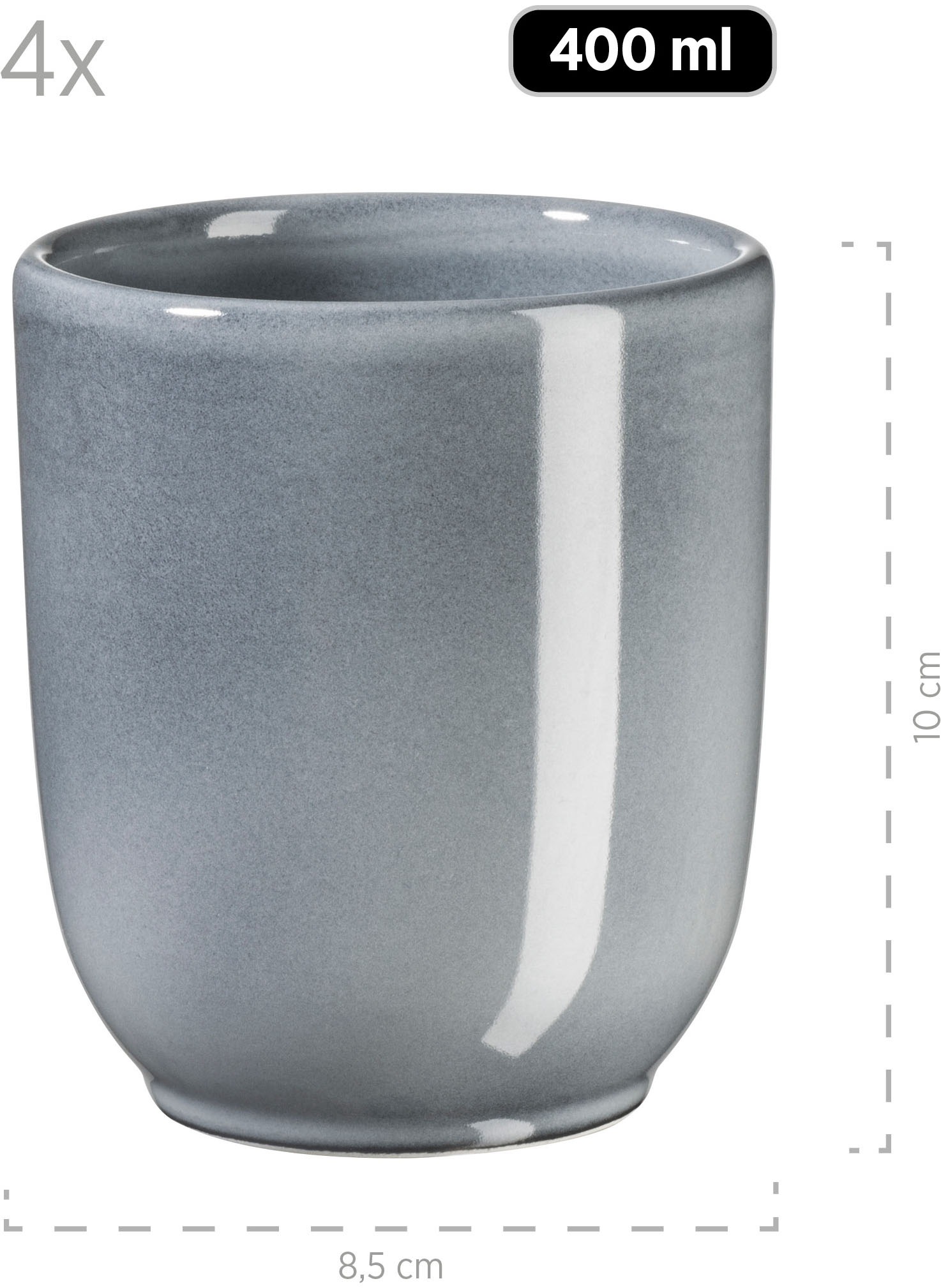 MÄSER Frühstücks-Geschirrset »LIVIO, Frühstücks Set, Steinzeug«, (Set, 12 tlg.), Geschirr-Set, Service
