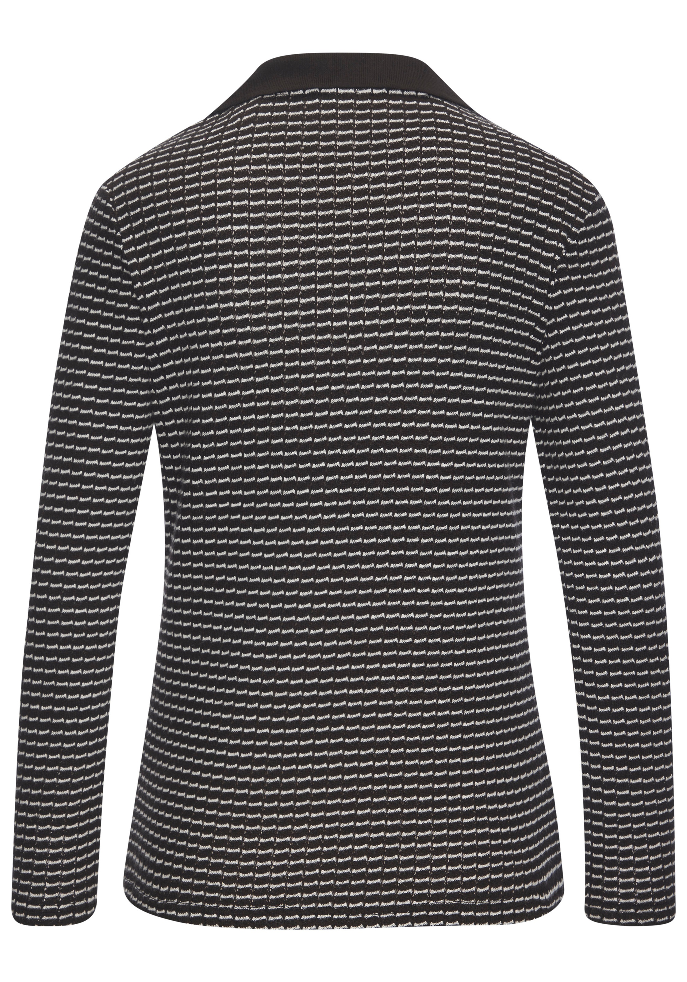 Vivance Chemise en Maille Manches Longues Noir/Crème Taille 48 2