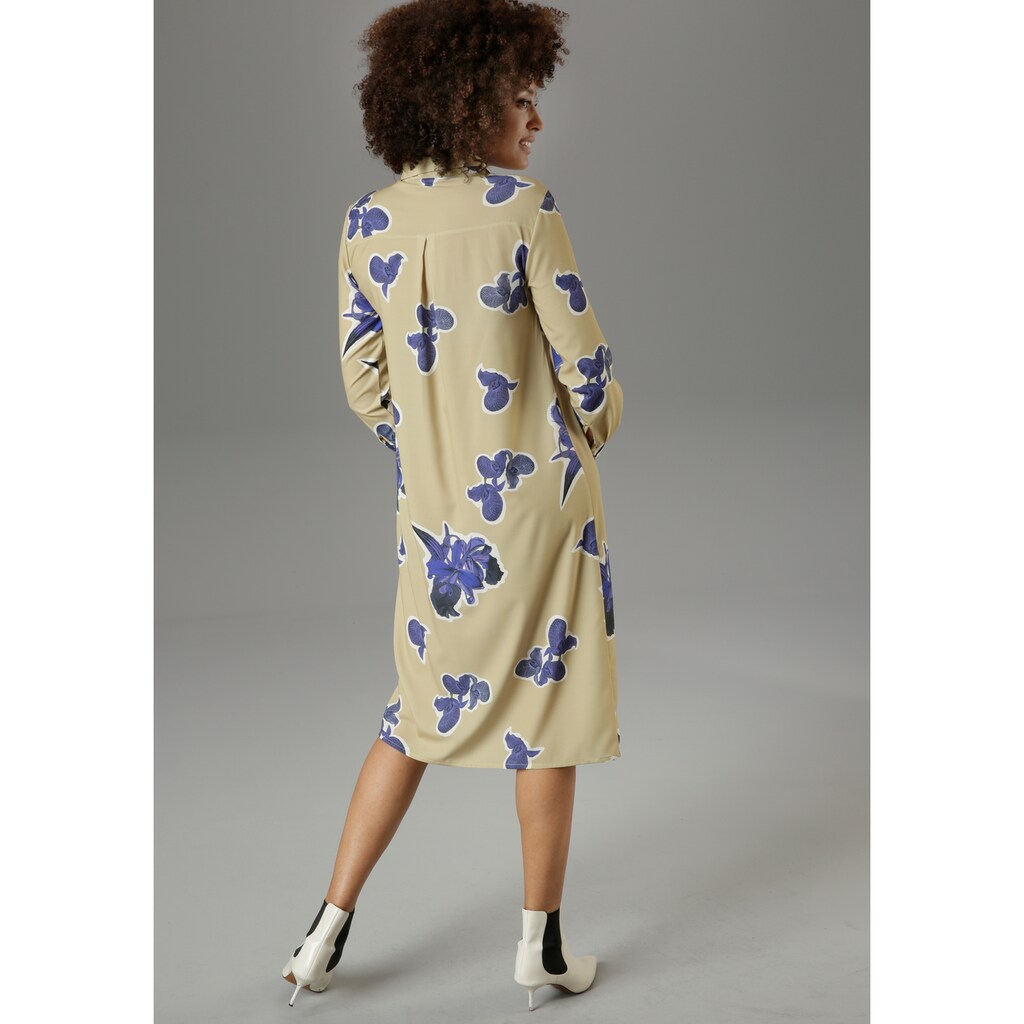Aniston CASUAL Blusenkleid, mit großflächigem Blumendruck