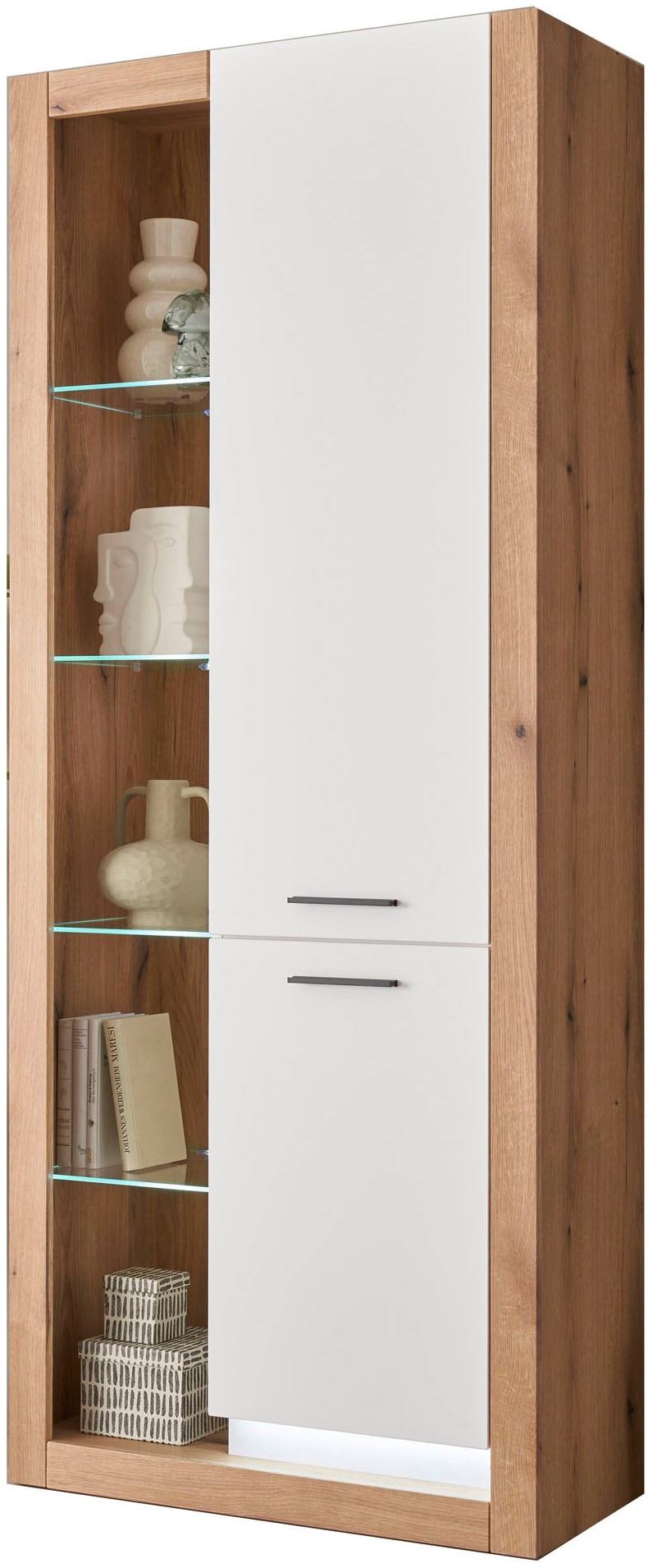 Home affaire Vitrine "Brixen, Vitrinenschrank in Eiche Dekor, moderne Stand günstig online kaufen