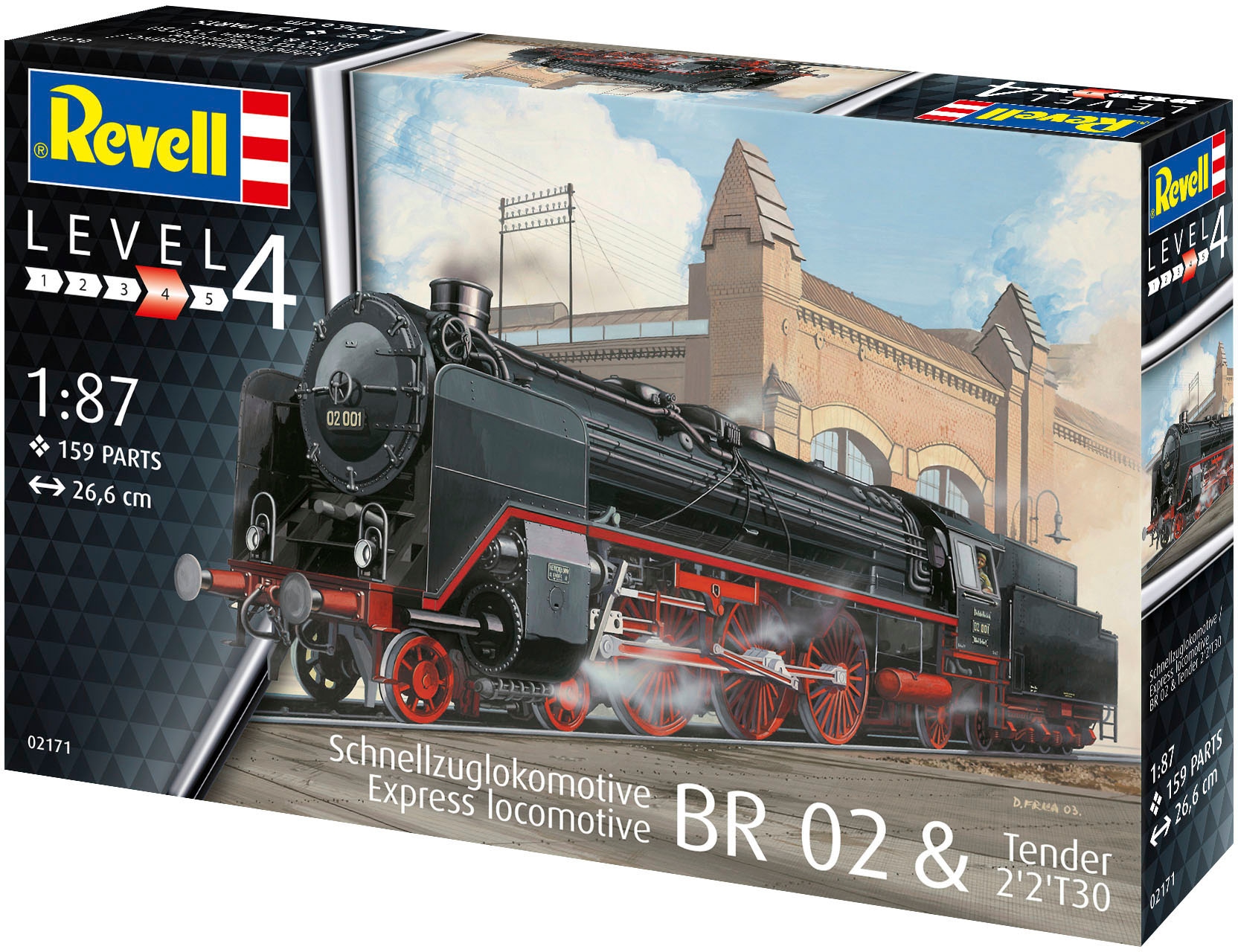 Revell® Modellbausatz »H0 Schnellzuglokomotive BR02 & Tender 2'2' T30«, 1:87, Made in Europe