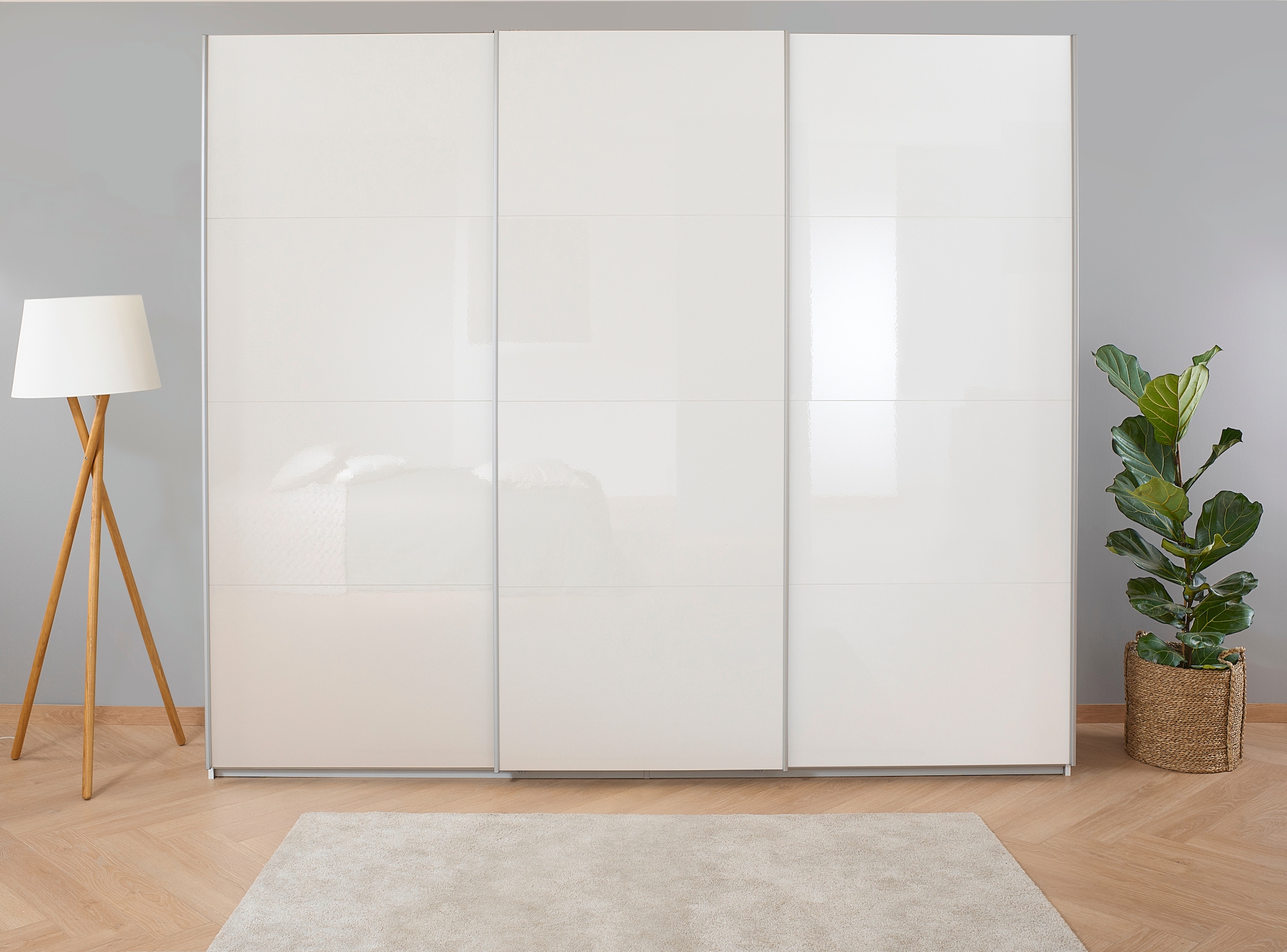OTTO home Kleiderschrank "Mehrzweckschrank Aktenschrank Möbel Mietswohnung Schlafzimmer KOLUNA" 3 Ausstattungen BASIC/CLASSIC/PREMIUM (inkl. SOFT-CLOSE-FUNKTION), Breiten 203/271/315/360cm Höhen 210/229 Hochglanzfront MADE IN GERMANY