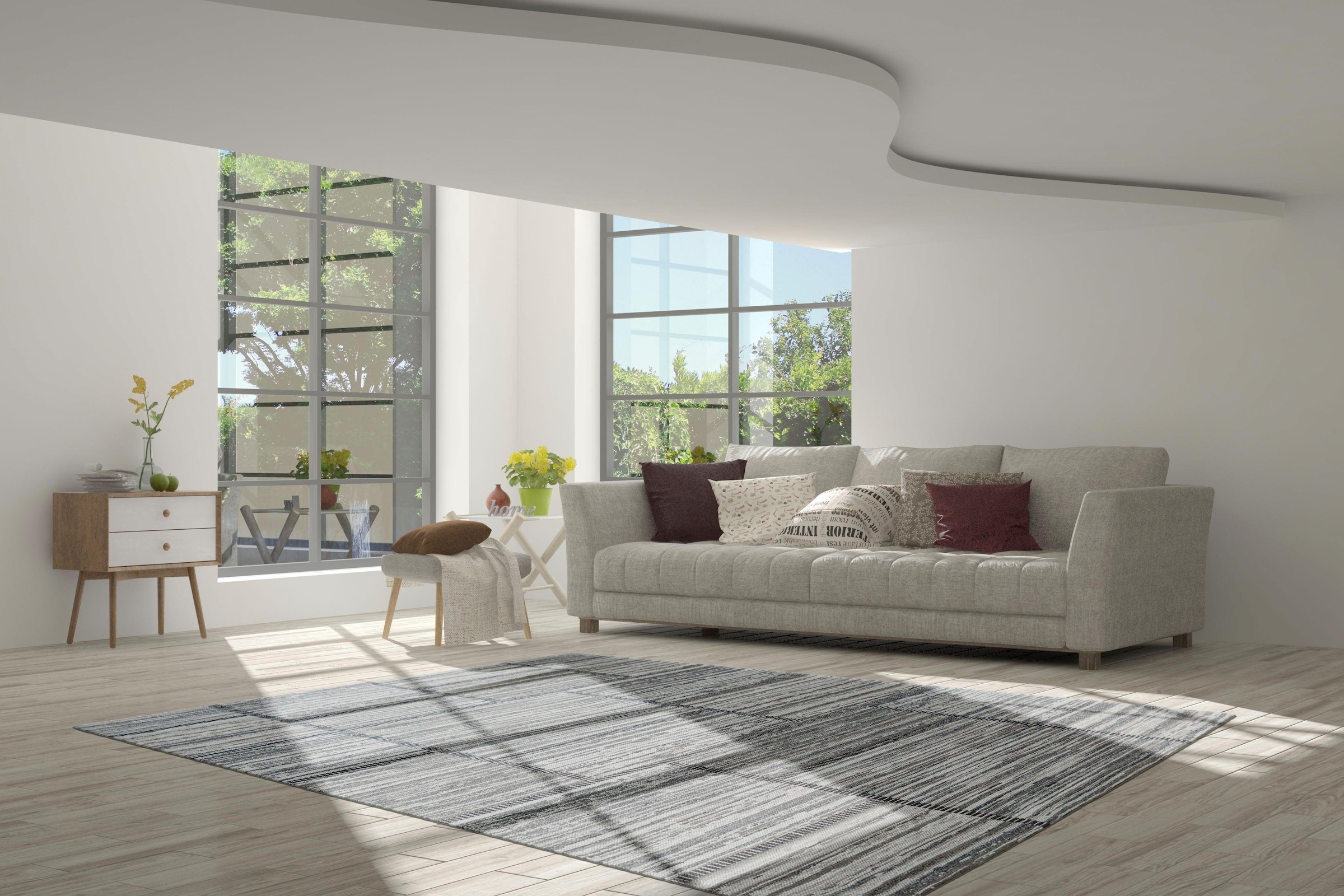 Teppich BAUR Flachgewebe, Wohnzimmer 120«, rechteckig, Rechnung auf calo-deluxe »Roxy |