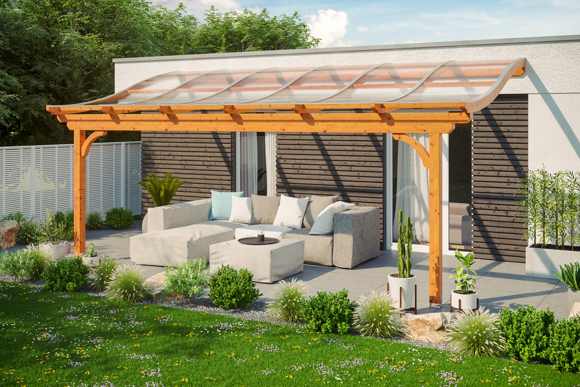 Skanholz Terrassendach »Verona«, Leimholz