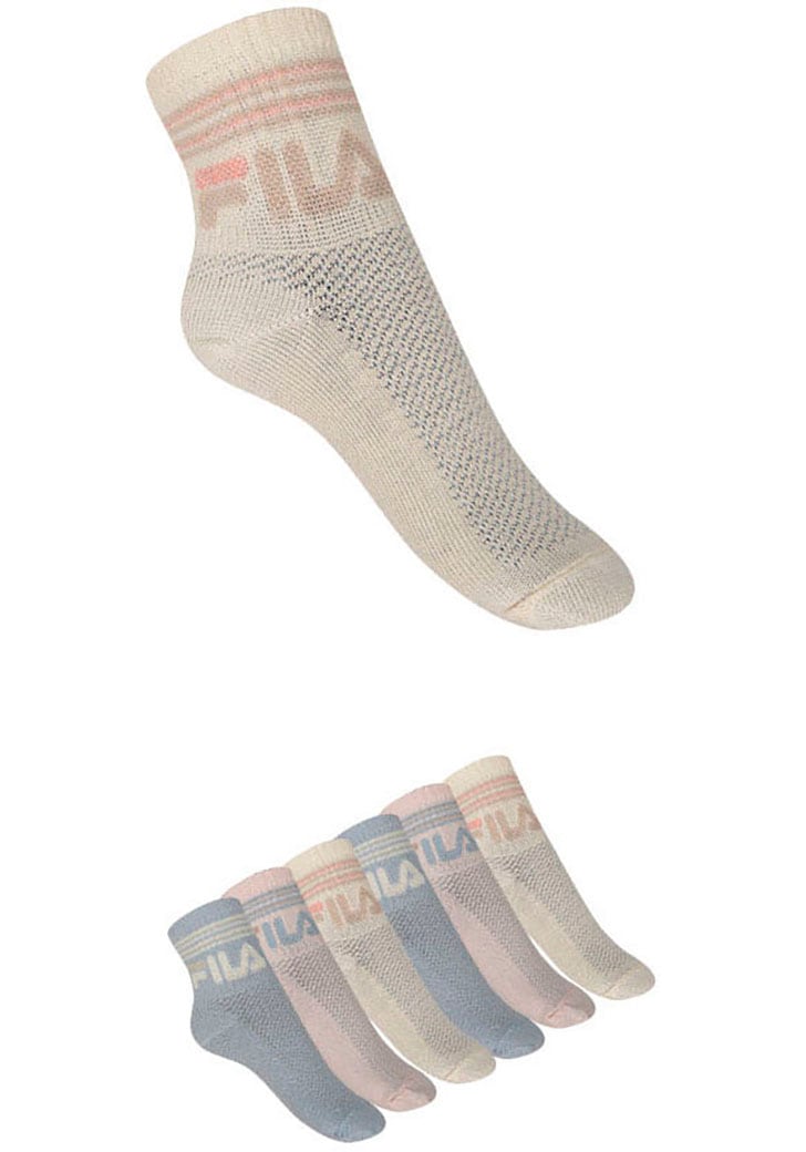 Fila Kurzsocken "JUNIOR GIRL QUARTER SOCKS" 6 Paar tlg. mit dezentem Mustertextur