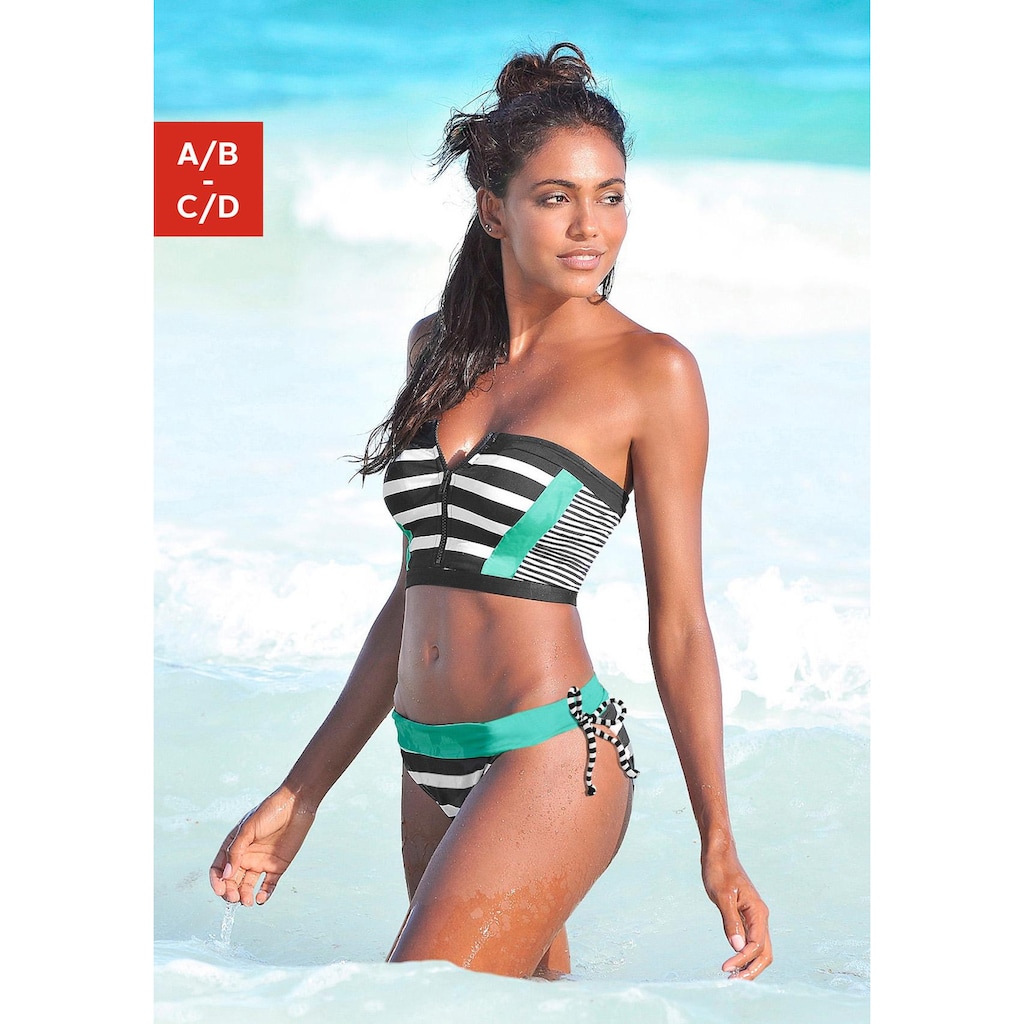 KangaROOS Bustier-Bikini-Top »Anita« mit Reißverschluss