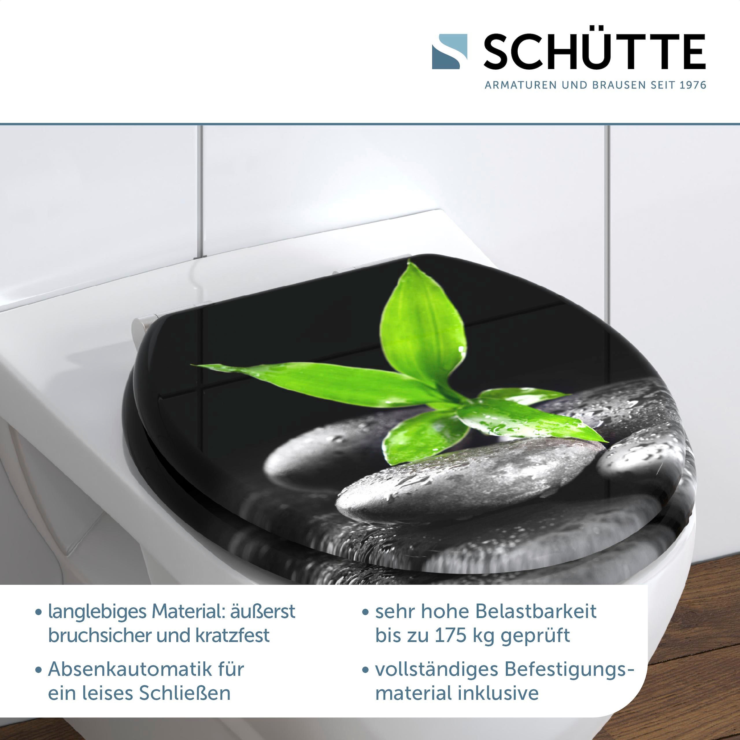 Schütte WC-Sitz »DARK STONES AND BAMBOO«, Toilettendeckel, mit Absenkautomatik
