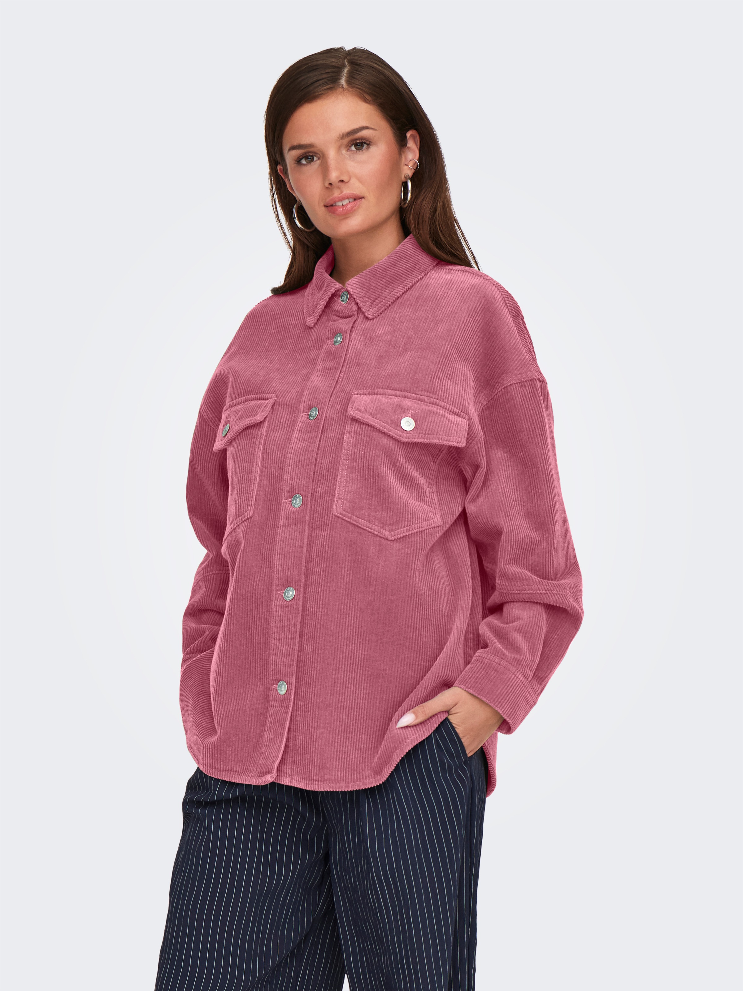 ONLY Hemdbluse "ONLTIGGY L/S CORD SHACKET PNT" Baumwolle, oversize günstig online kaufen