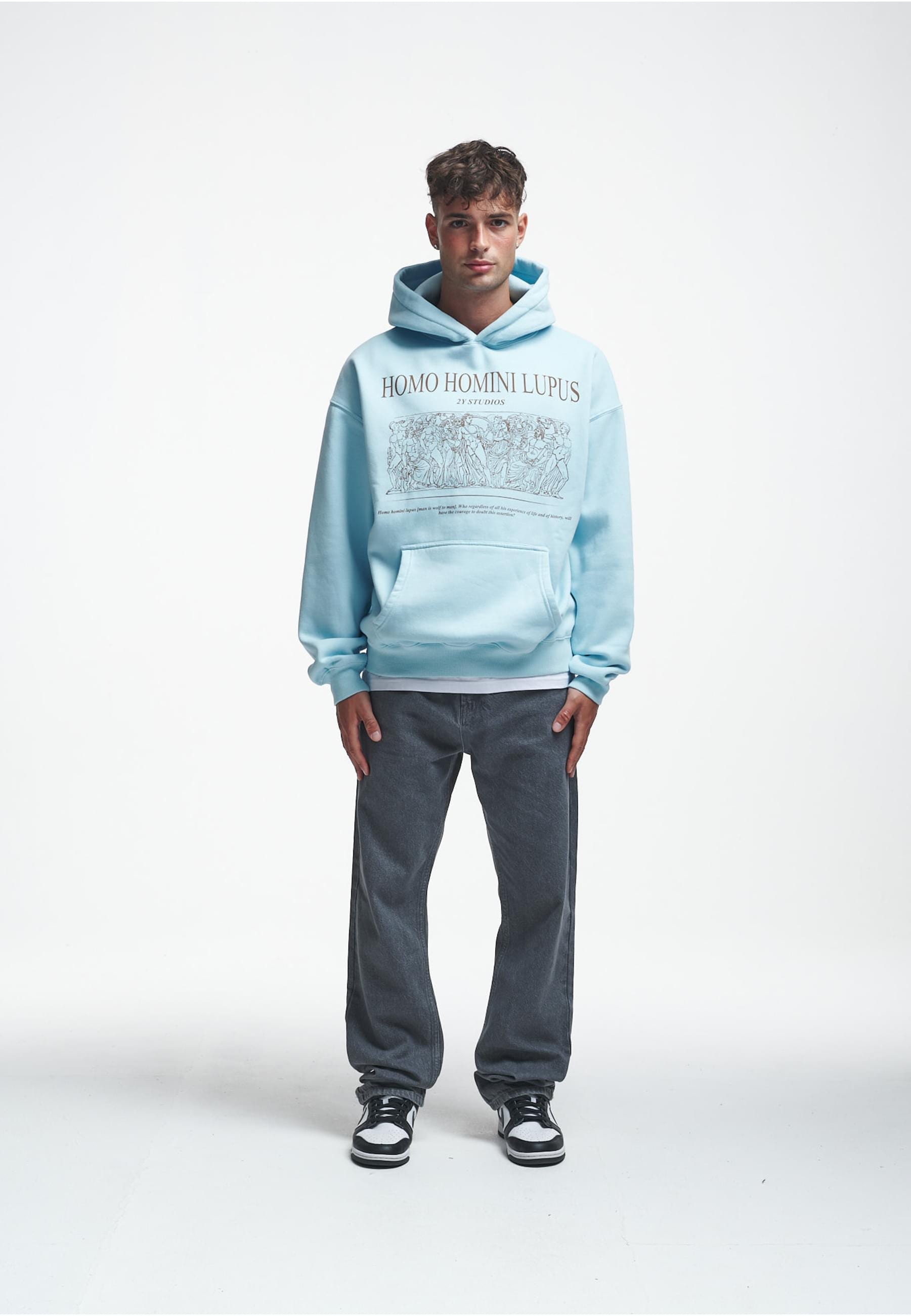 2Y Studios Kapuzensweatshirt »2Y Studios Herren 2Y Homini Oversize Hoodie«, (1 tlg.)