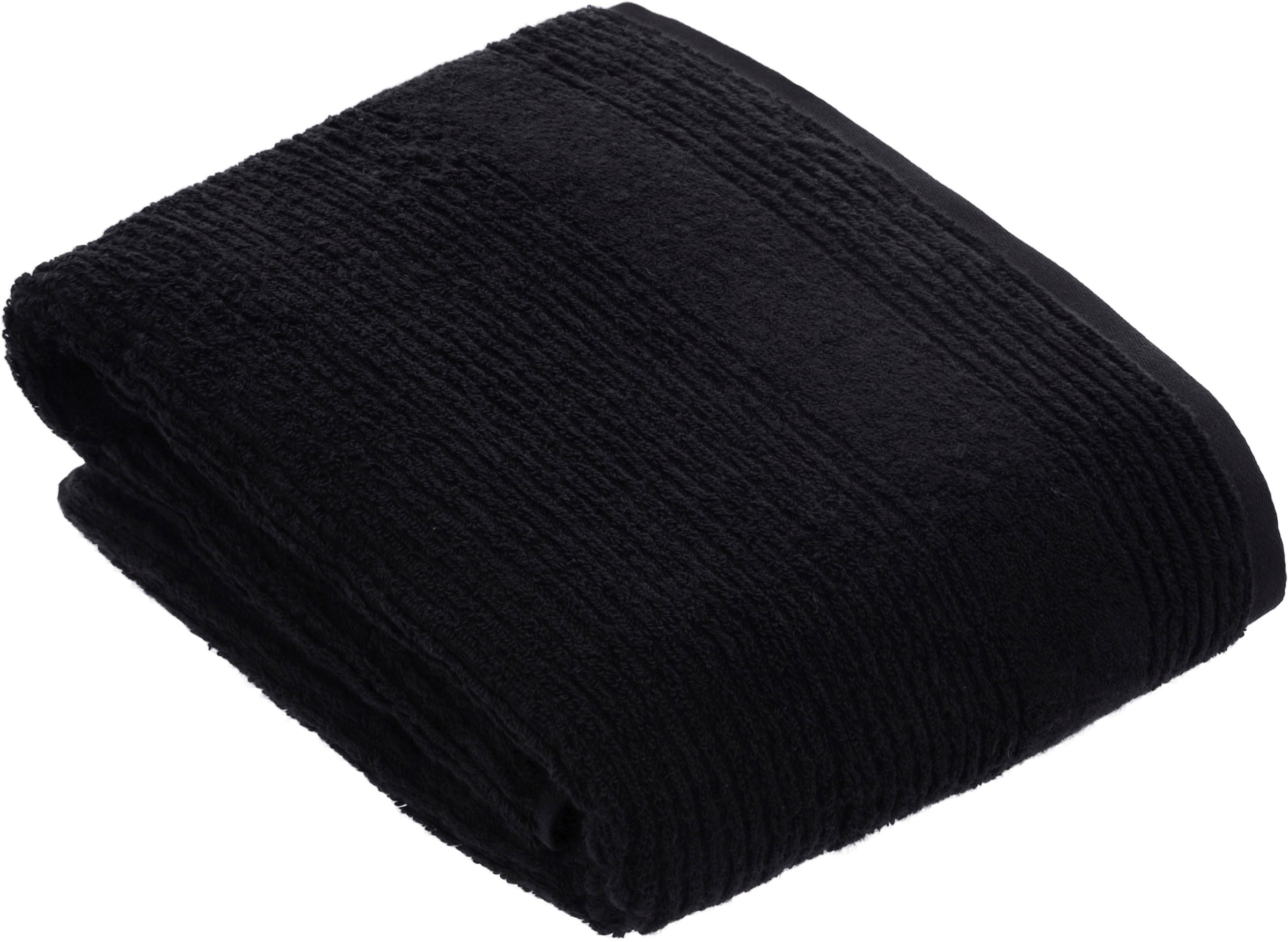 Badetuch VOSSEN, B:100cm L:150cm, schwarz, Webfrottier, Baumwolle, Handtücher, "Tomorrow"