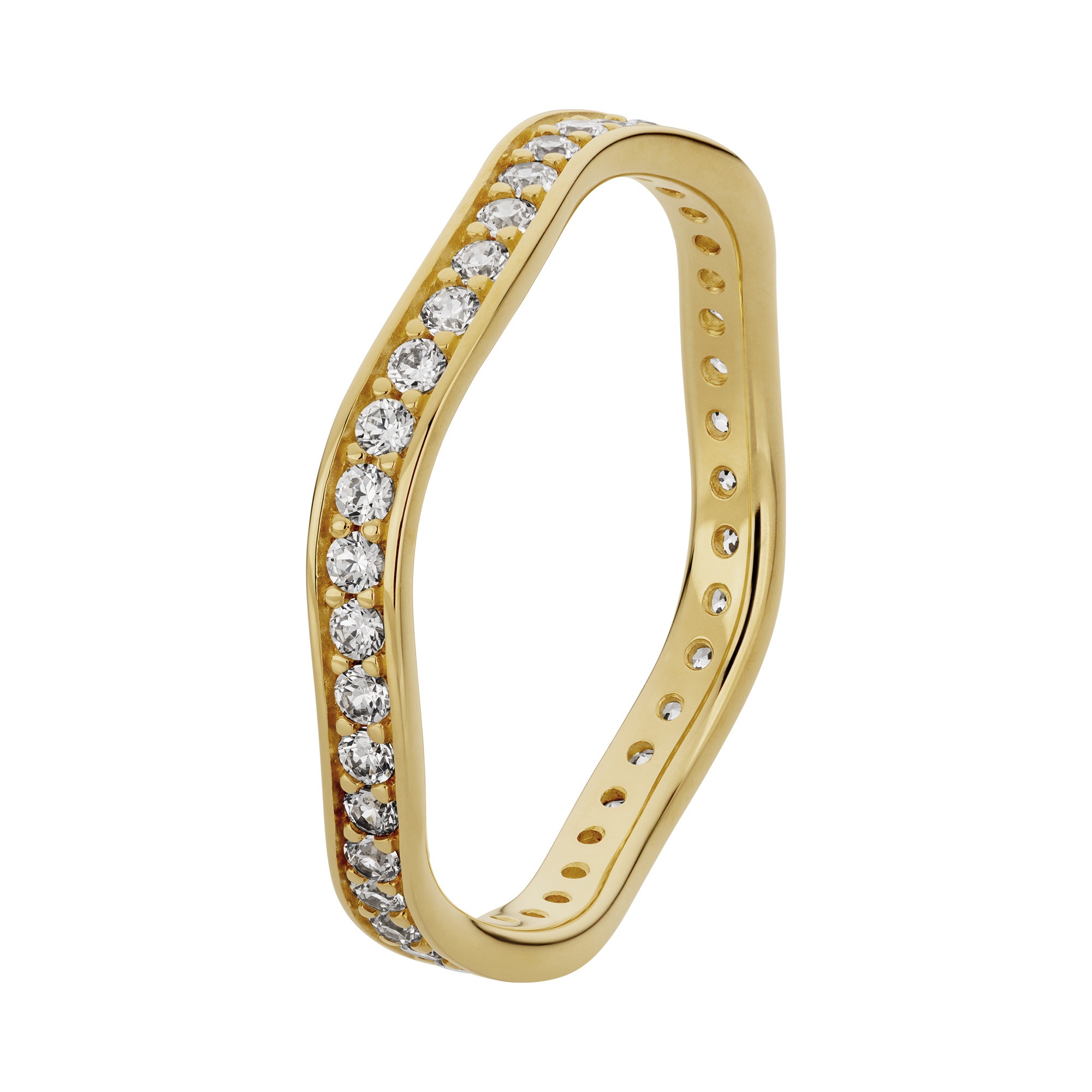 Orolino Fingerring »333/- Gelbgold glanz synth. Zirkonia«
