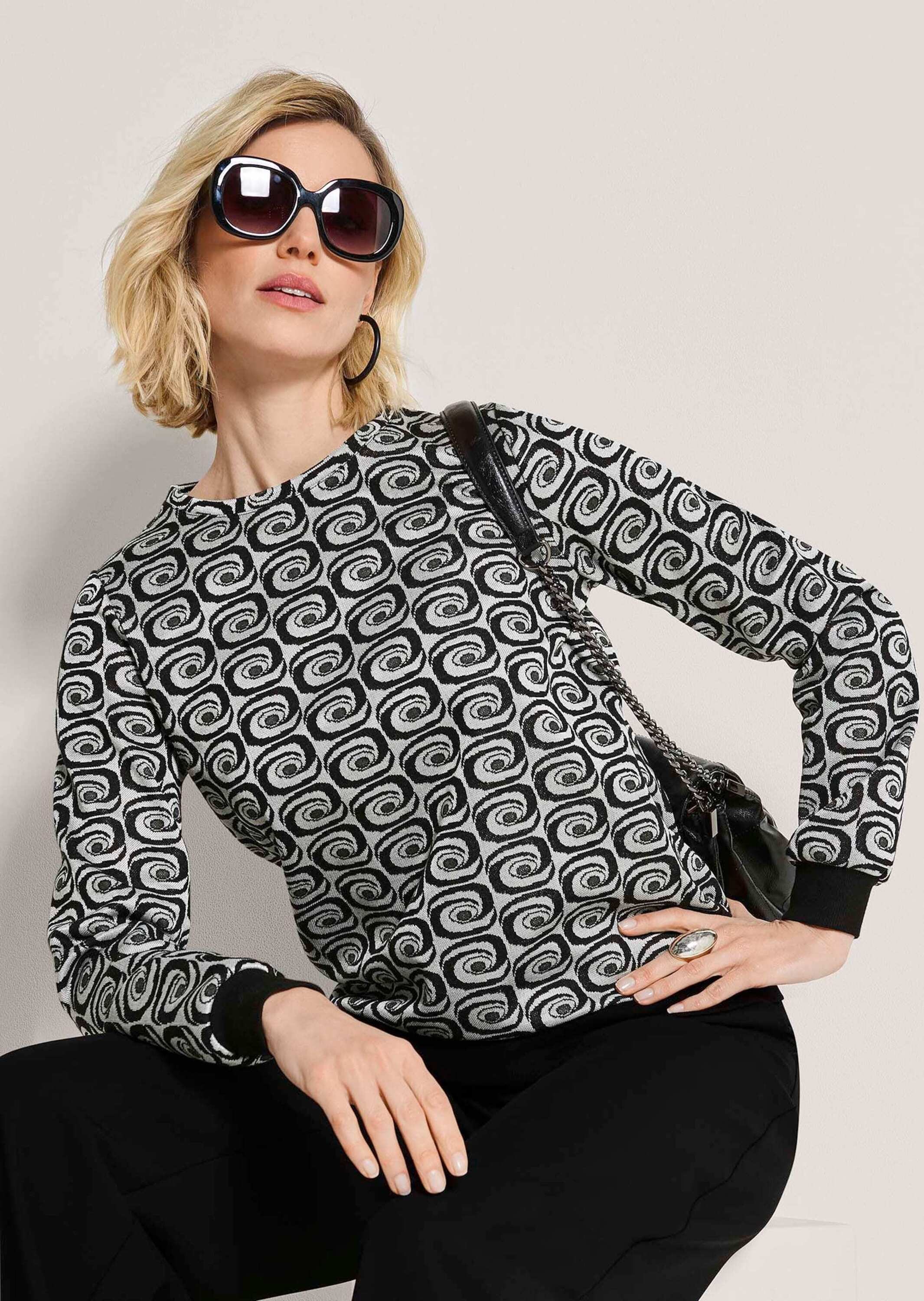 MADELEINE Langarmshirt »Shirt Sweatshirt mit Retro-Muster«