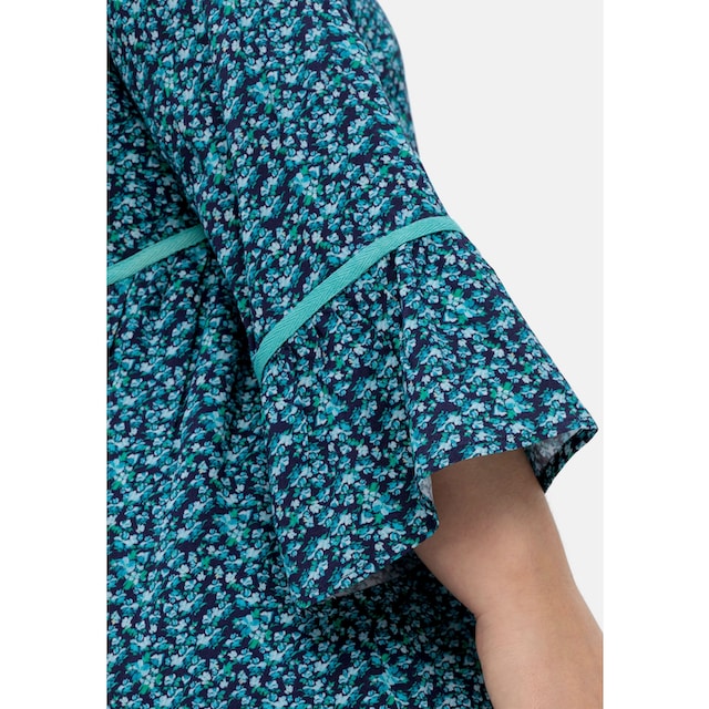 Sheego Tunika »Große Größen«, mit Blumenprint und 3/4-Arm kaufen | BAUR