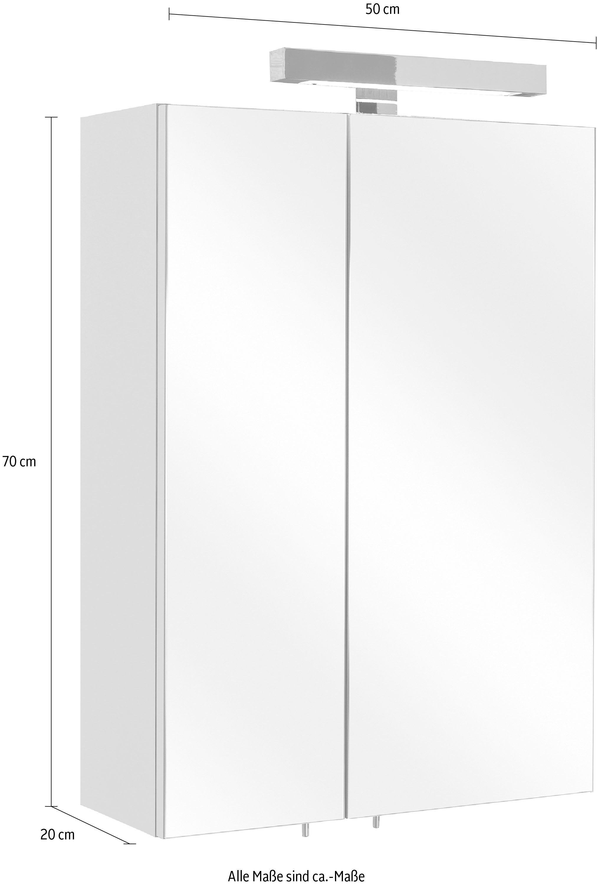 Saphir Spiegelschrank "Quickset 311 Badschrank, 2 Spiegeltüren, 2 Einlegebö günstig online kaufen