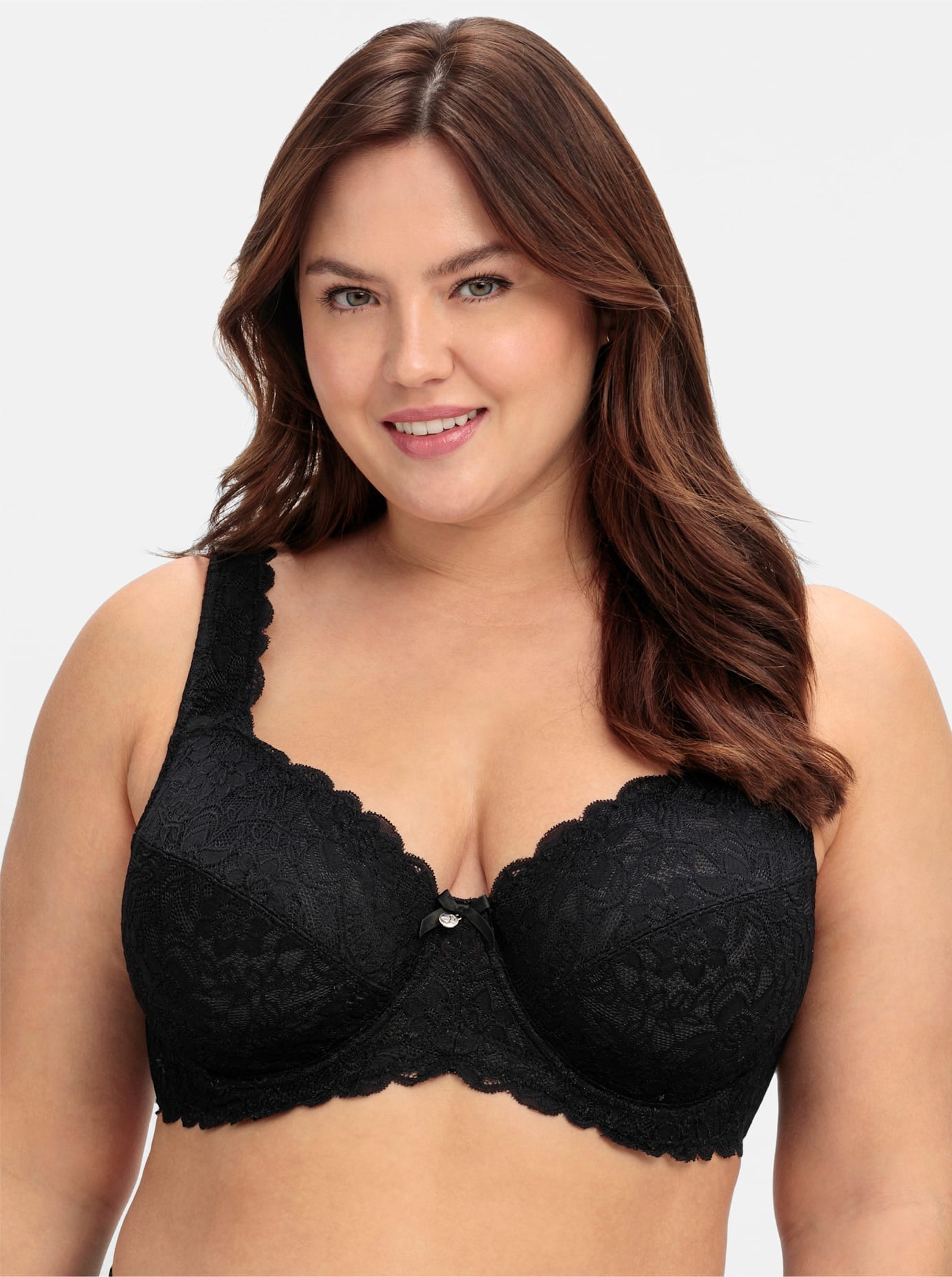 SHEEGO Damen Bügel-BH, Gr. 85, schwarz, 85% Polyamid, 15% Elasthan, BHs