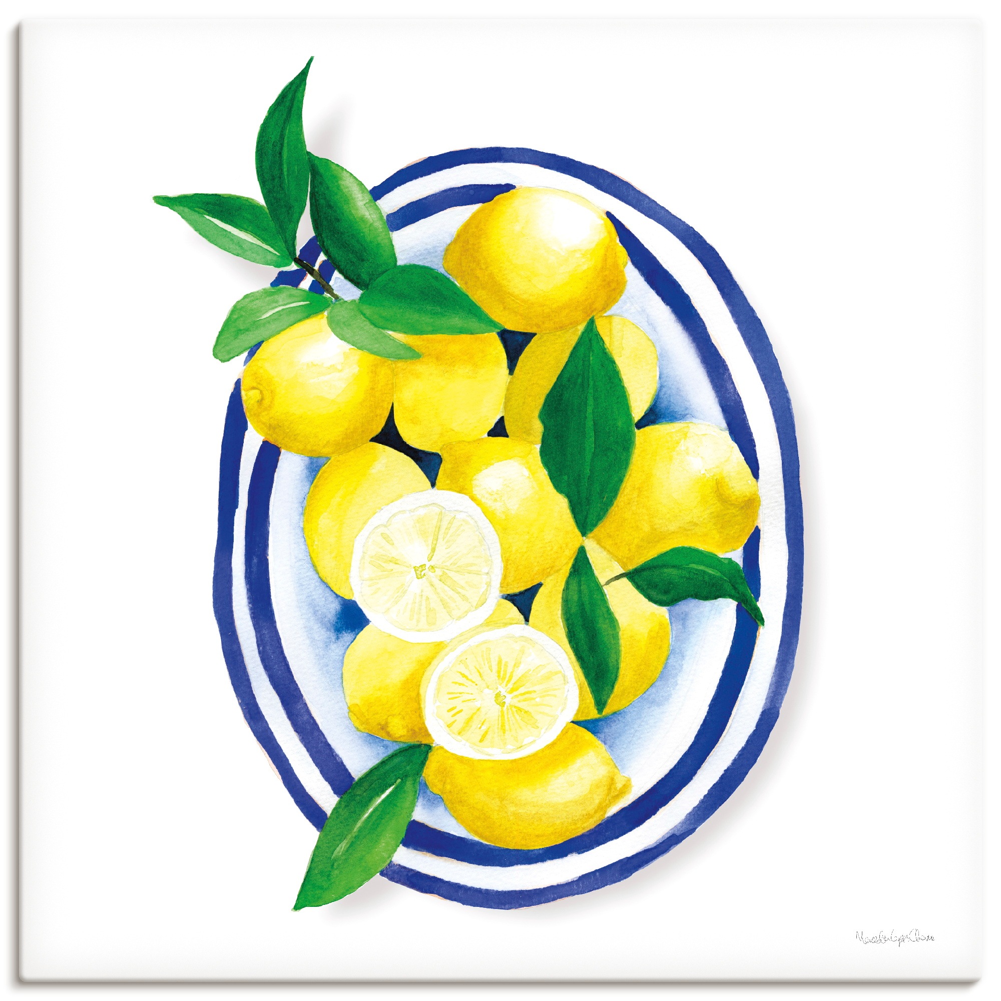 Wandbild ARTLAND "Mediterranean", farbe bild(er): gelb, B:40cm H:40cm, Bilder, als Alubild, Leinwandbild, Poster, Wandaufkleber in verschied. Größen