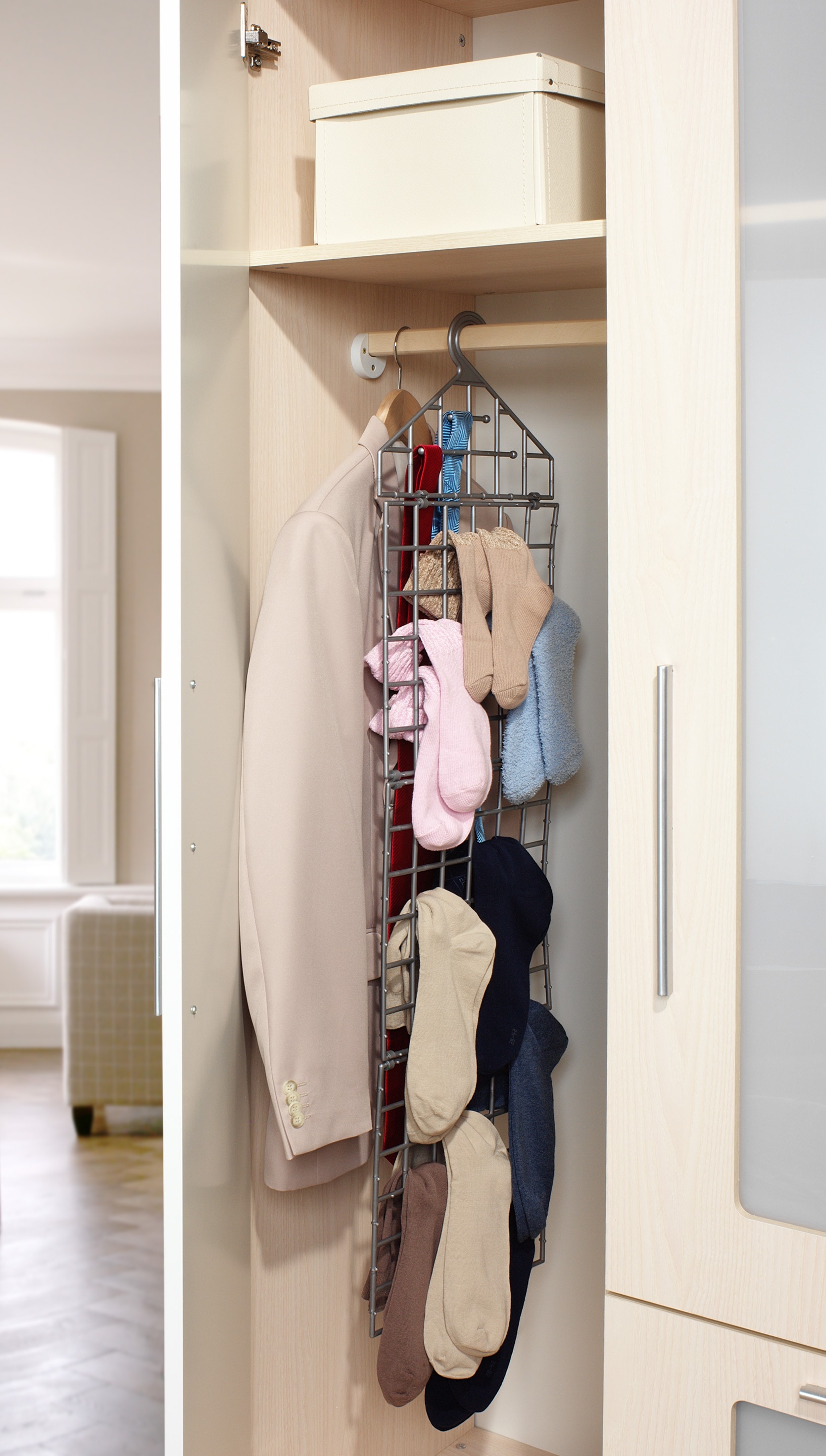 Ruco Hängeaufbewahrung »Organizer für Accessoires«, Kleideraufbewahrung für Schranktür oder Kleiderstange, Made in Germany
