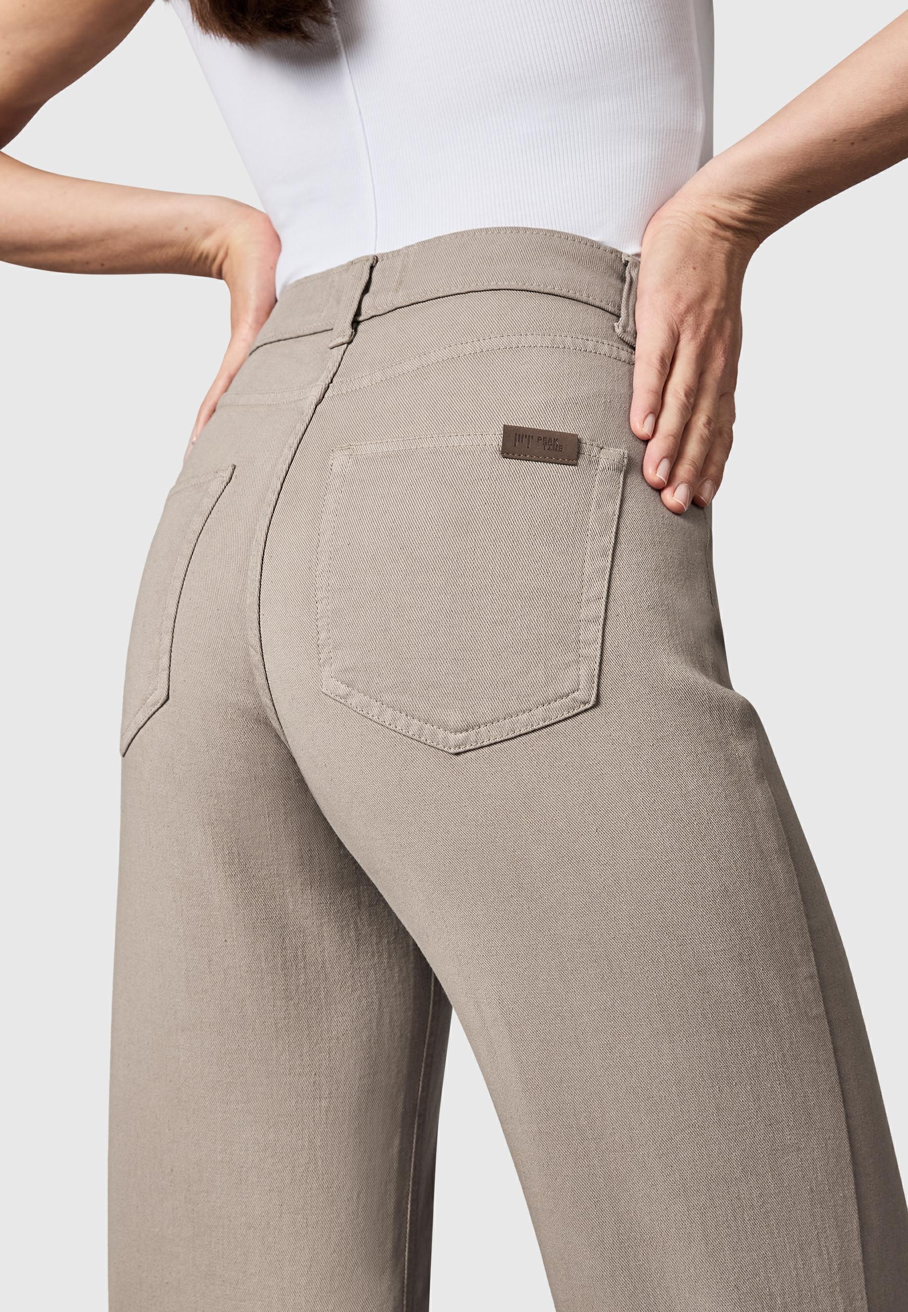 PEAK TIME Chinohose »Cyrele«  Lange Wide-Leg-Hose mit Bio-Baumwolle