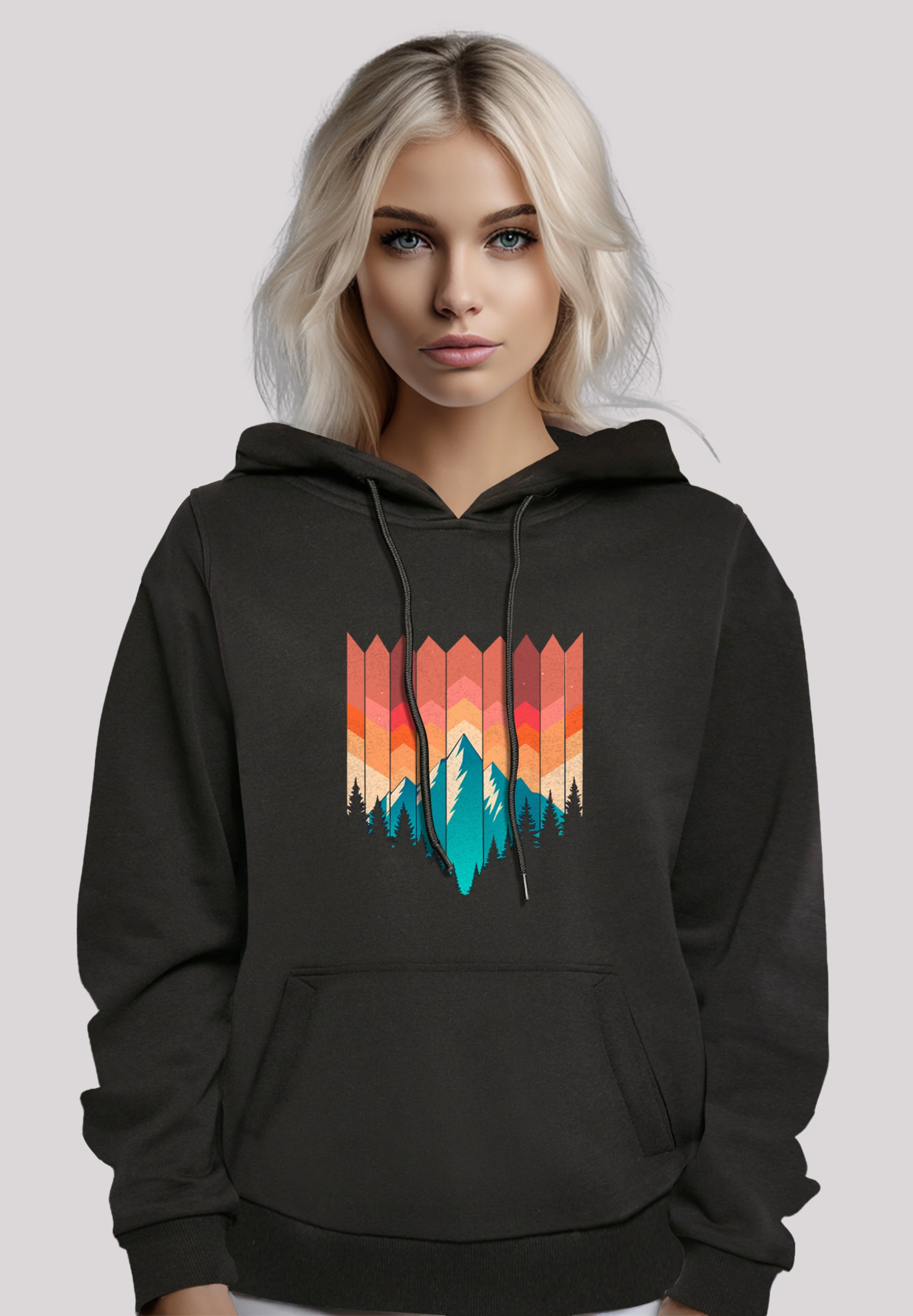 F4NT4STIC Kapuzenpullover "Berg Sonnenuntergang Geometrisch", Premium Quali günstig online kaufen