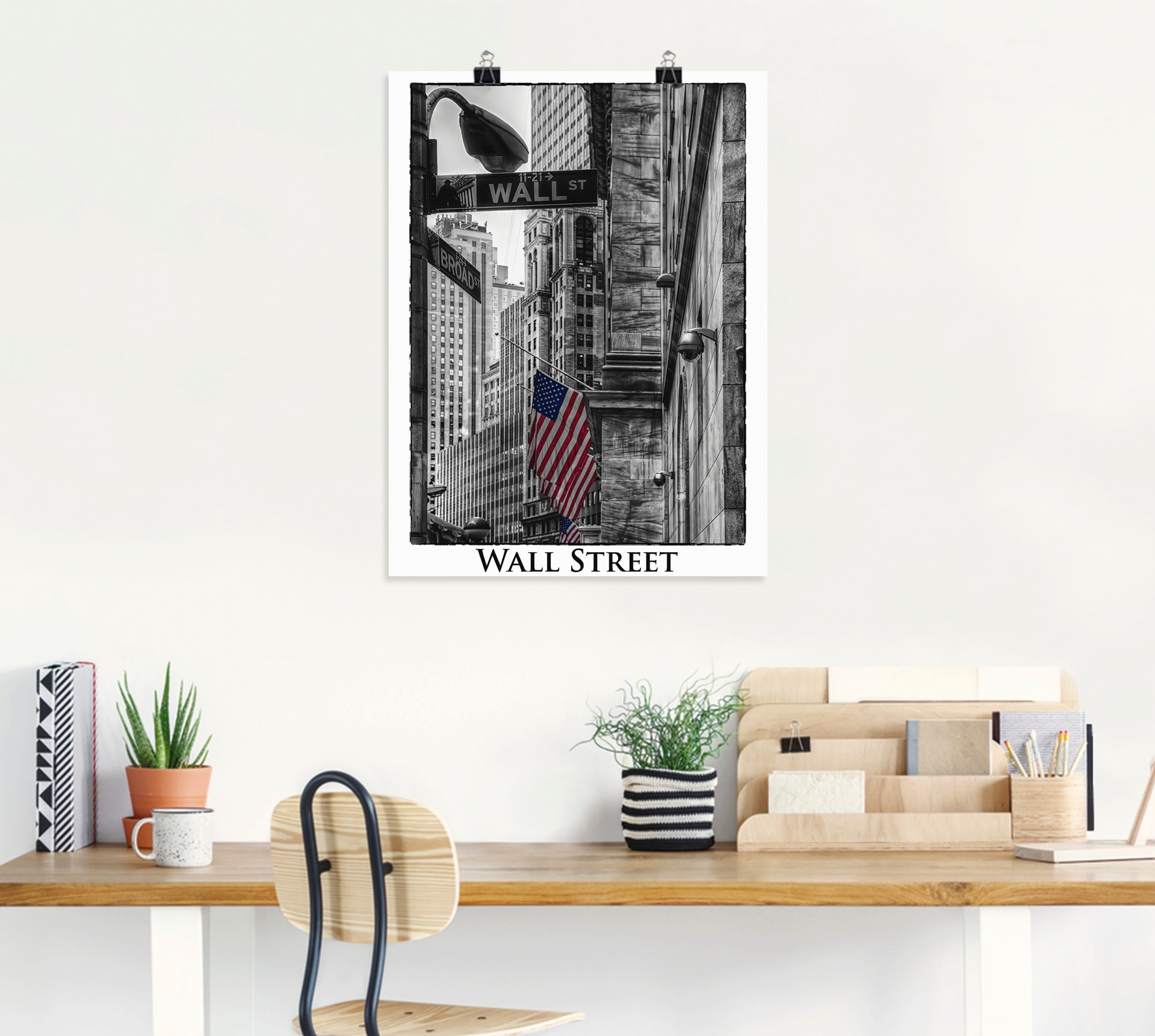 Artland Wandbild »New York Wall Street«, Amerika, (1 St.), als Leinwandbild, Poster in verschied. Größen