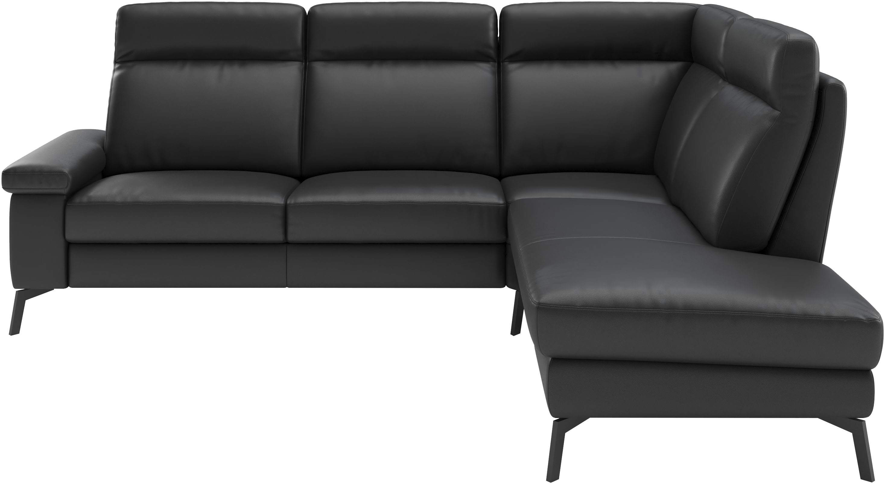 Home affaire Ecksofa "Nalani, optionaler Sitzauszug, Breite: 252 cm" Komfortabler Federkernsitz, großzügige Ecke, klappbare Armlehne