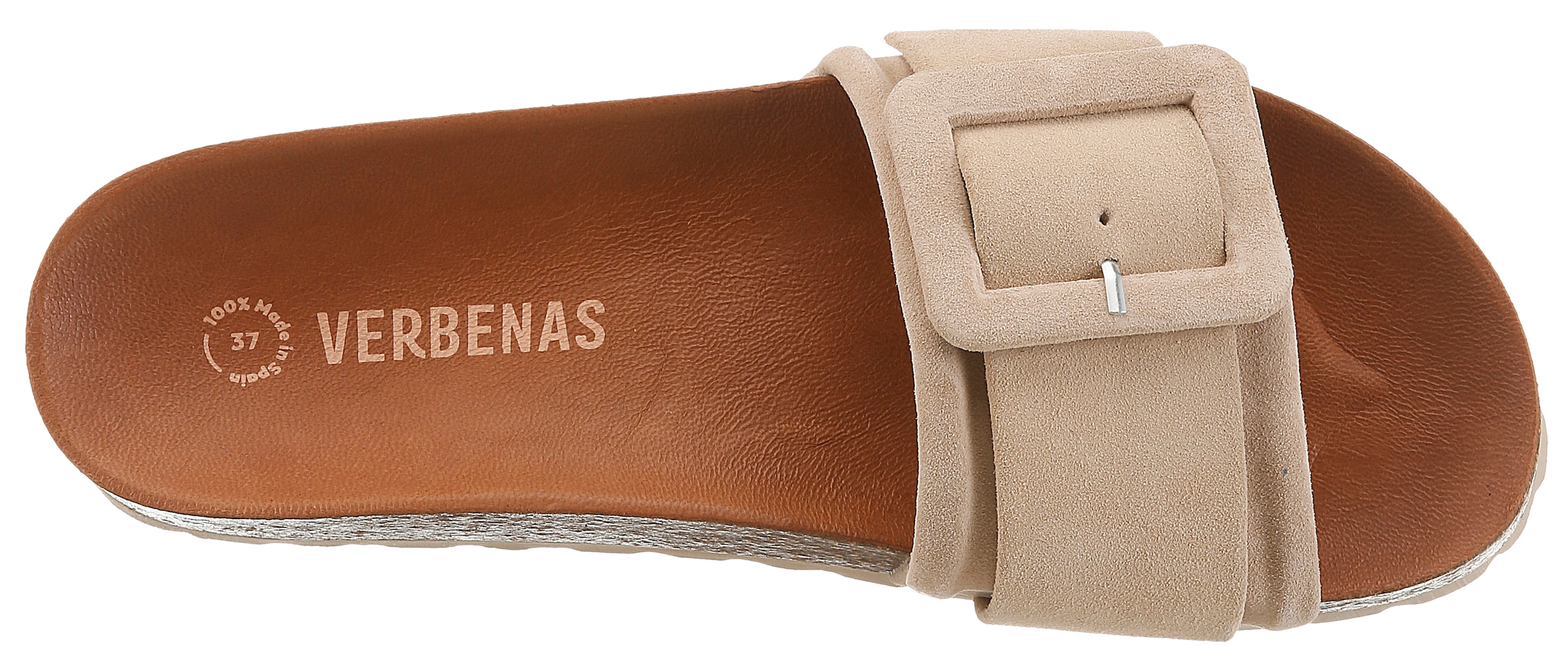 VERBENAS Pantolette »REIKO VELOUR«  Sommerschuh, Urlaubsschuh, Strandschuh zum Schlupfen