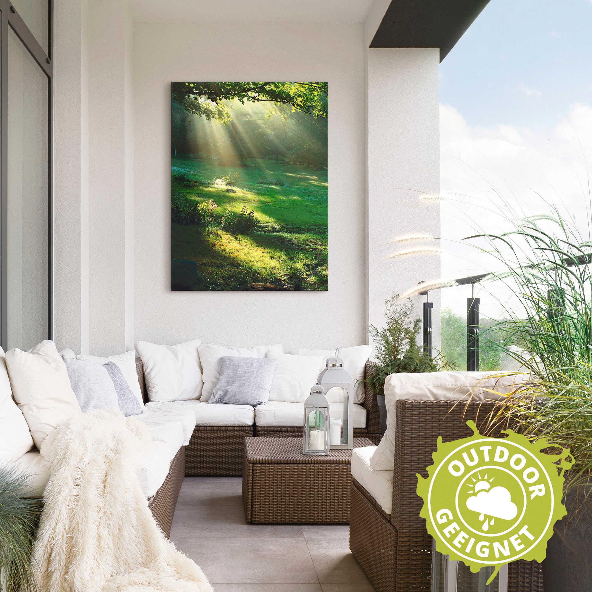 Artland Wandbild »Lichtkegel«, Wald, (1 St.), als Alubild, Outdoorbild, Leinwandbild, Poster, Wandaufkleber