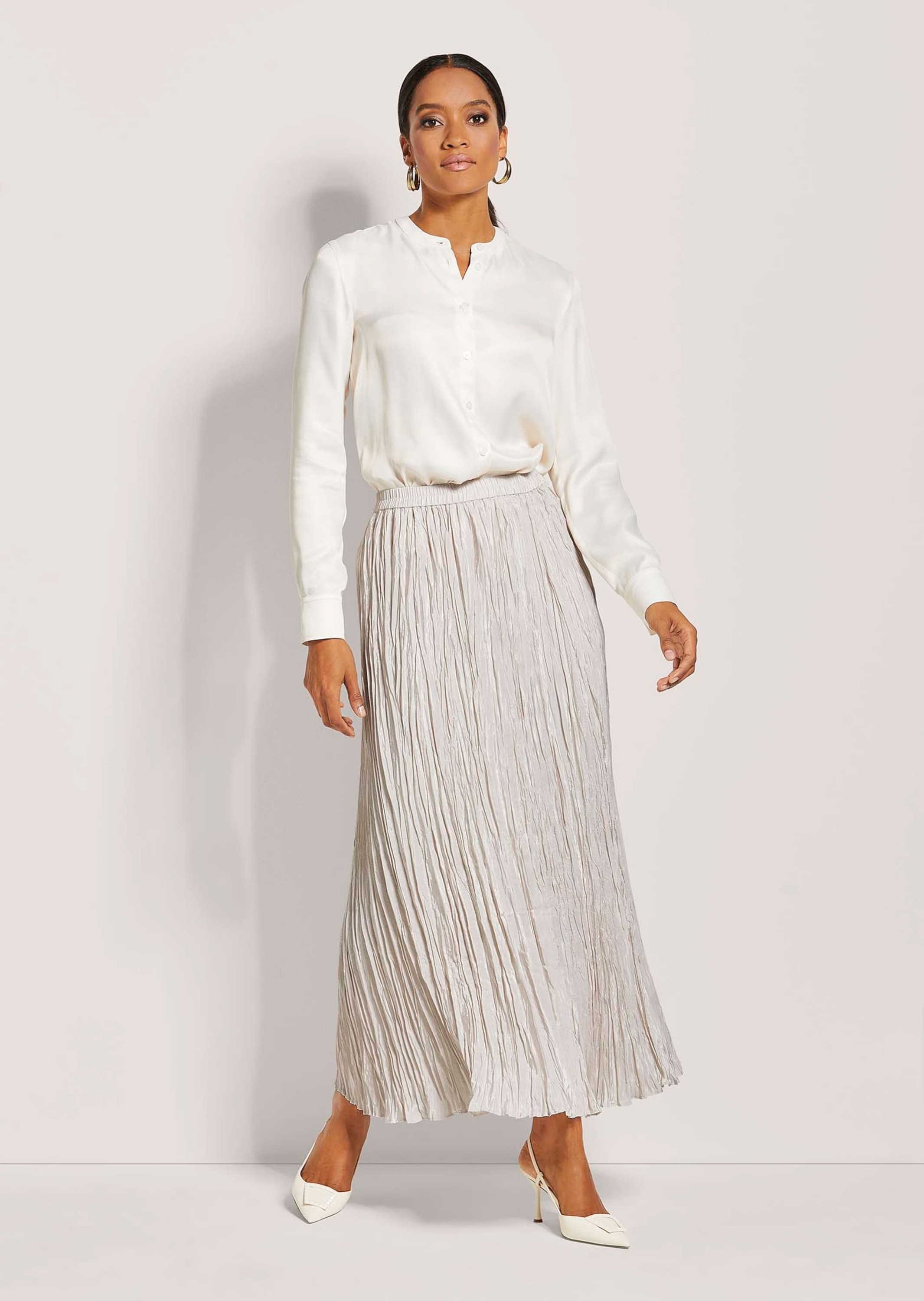 MADELEINE Midirock "Plisseerock Maxi-Rock mit Crash-Plissee" günstig online kaufen