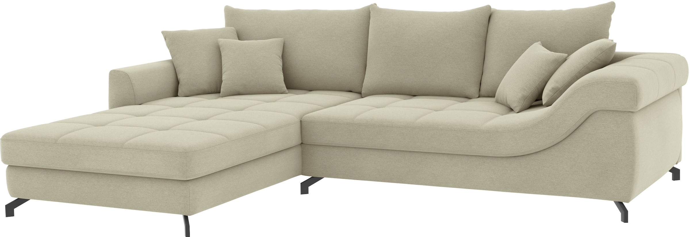 Mr. Couch Ecksofa »Taylor, L-Form, wahlweise mit Kaltschaum« wahlweise mit Kaltschaum bis 140 kg pro Sitzplatz belastbar