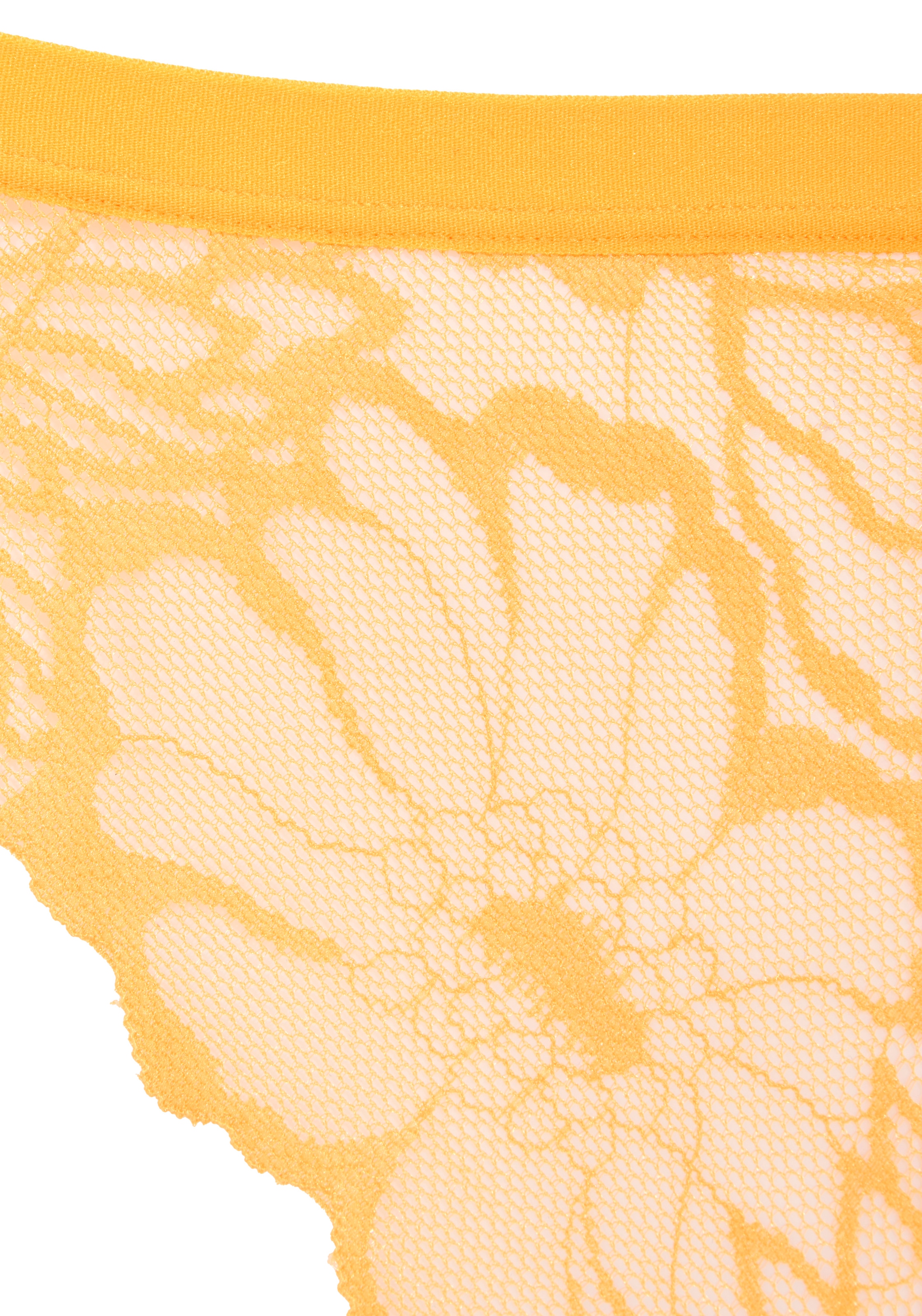 LASCANA String aus floraler Spitze, elastisches Material, unifarbenes Design