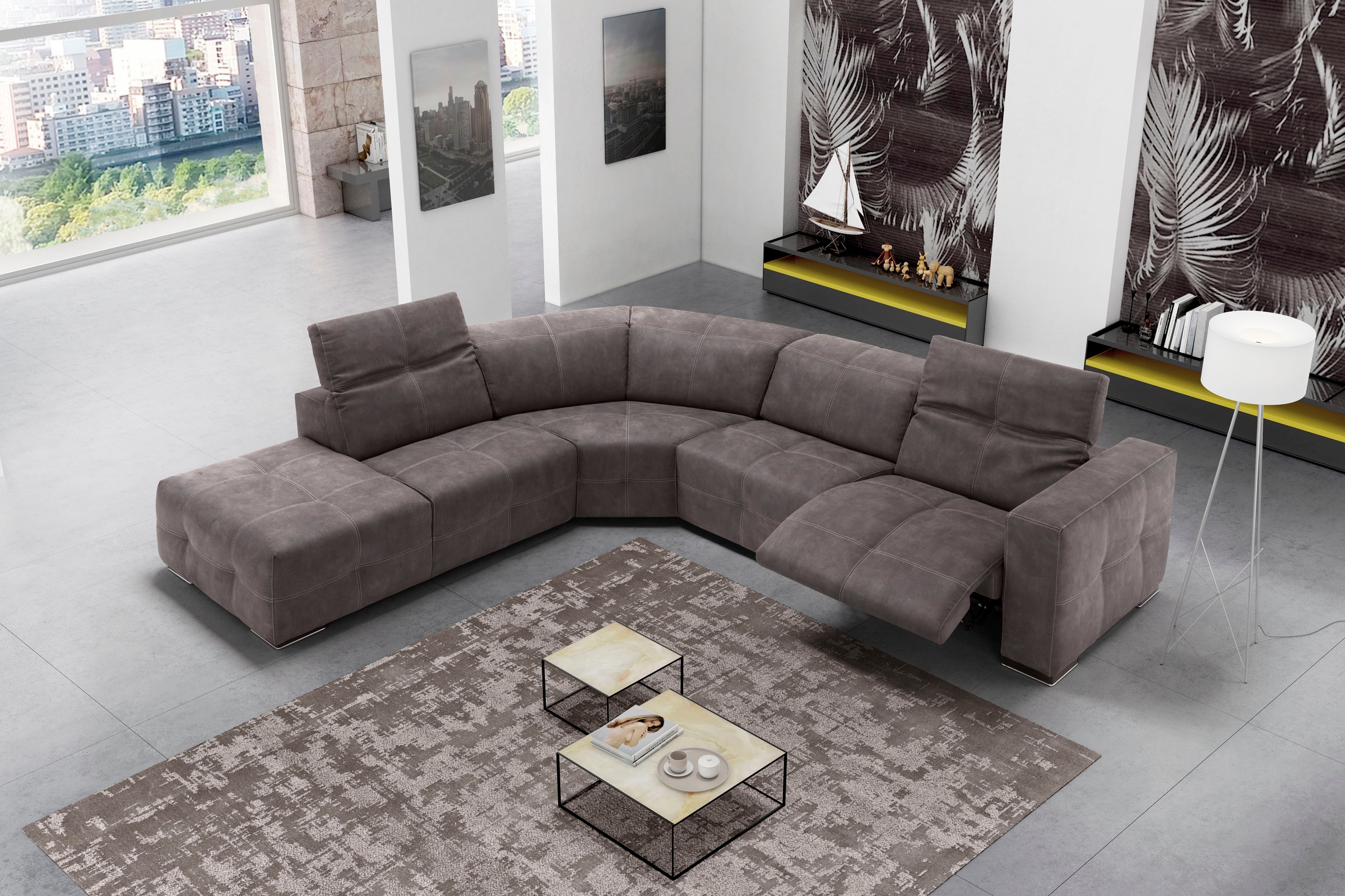 Egoitaliano Ecksofa »Sauvanne«, wahlweise mit elektrischer Relaxfunktion, Kopfteilverstellung